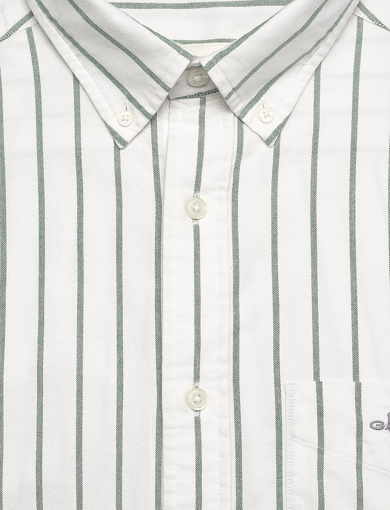 Gant - REG CLASSIC OXFORD STRIPE SHIRT - röndóttar skyrtur - forest green - 2