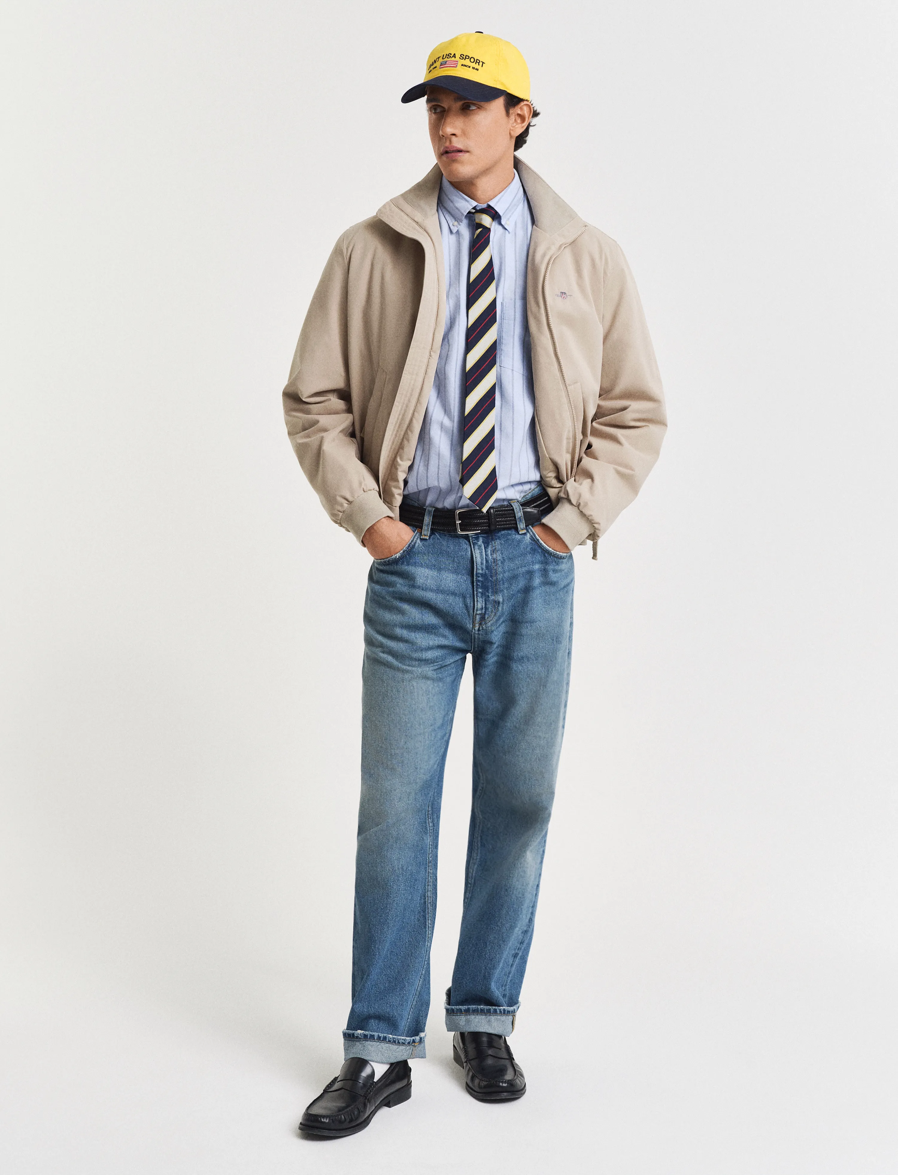 Gant - REG CLASSIC OXFORD STRIPE SHIRT - stribede skjorter - light blue - 5