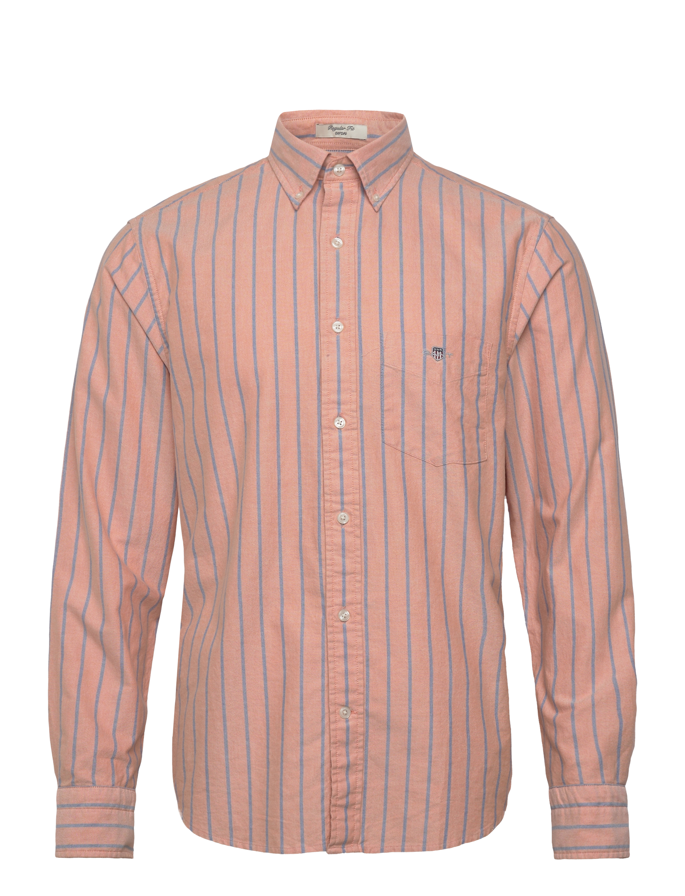 Gant REG CLASSIC OXFORD STRIPE SHIRT - Skjorter - ORANGE BRONZE / orange