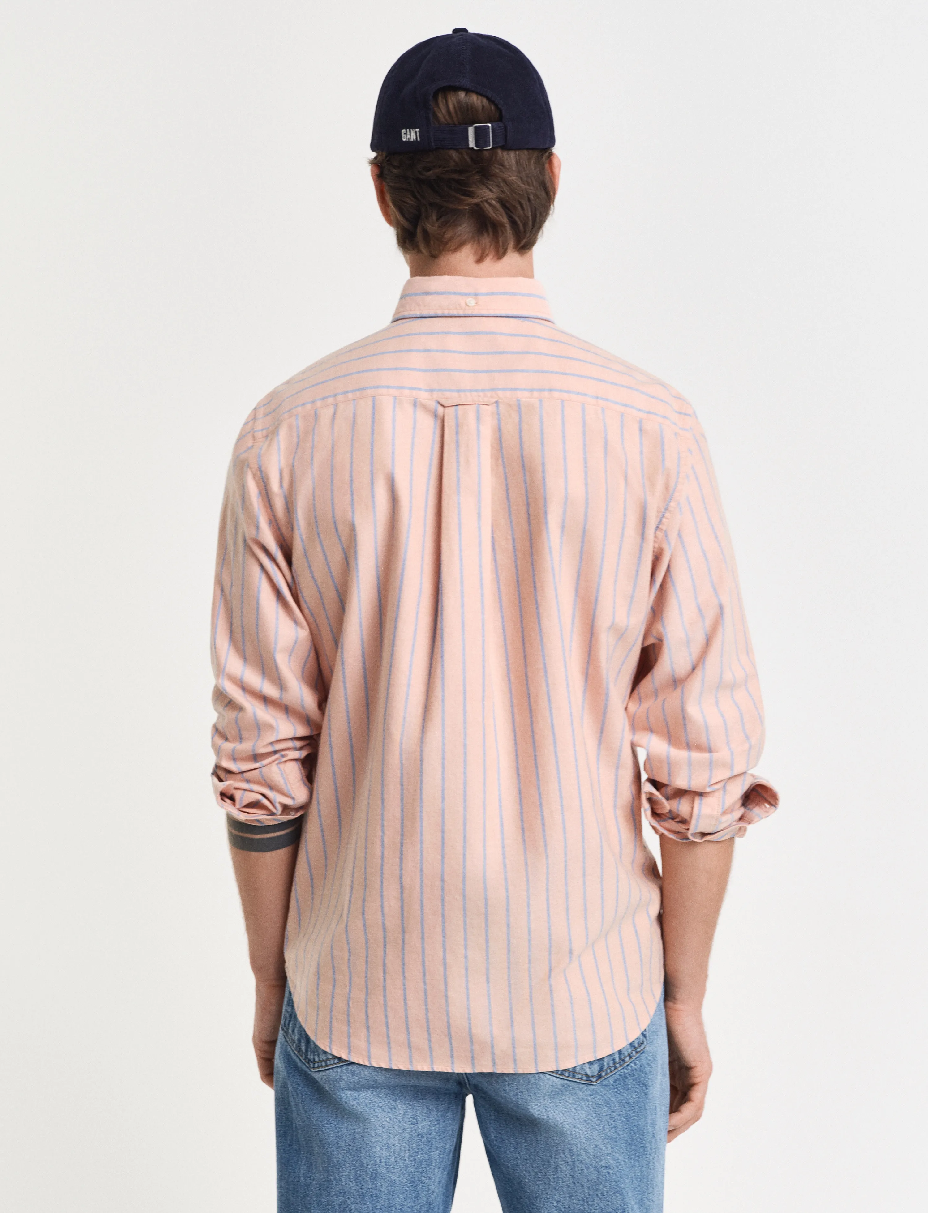 Gant - REG CLASSIC OXFORD STRIPE SHIRT - chemises à rayures - orange bronze - 3