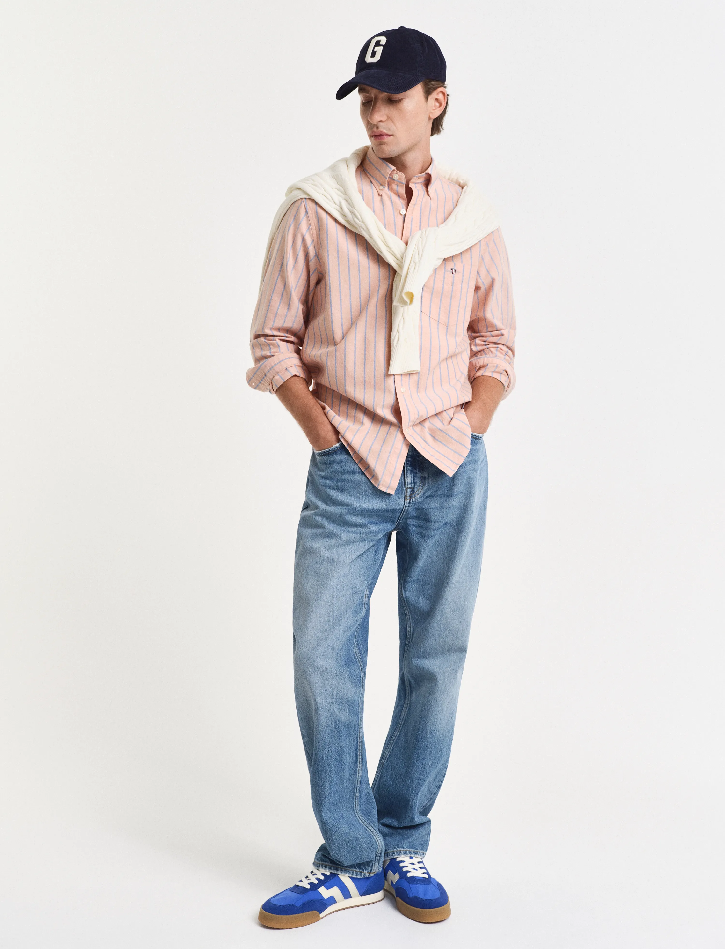 Gant - REG CLASSIC OXFORD STRIPE SHIRT - chemises à rayures - orange bronze - 5