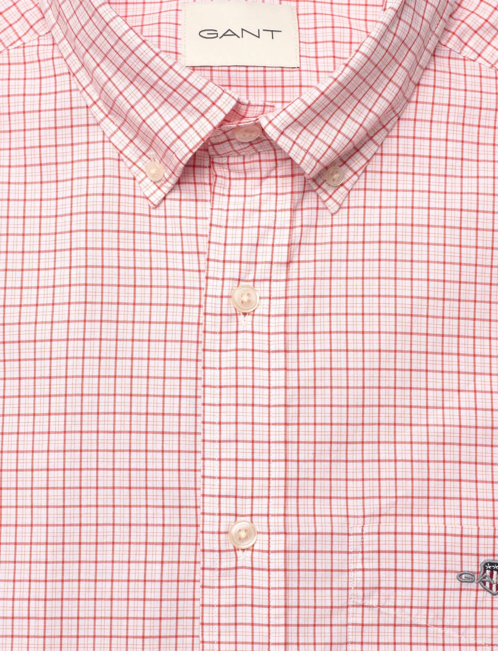 GANT - REG CLASSIC POPLIN CHECK SHIRT - basic skjorter - deep orange - 2