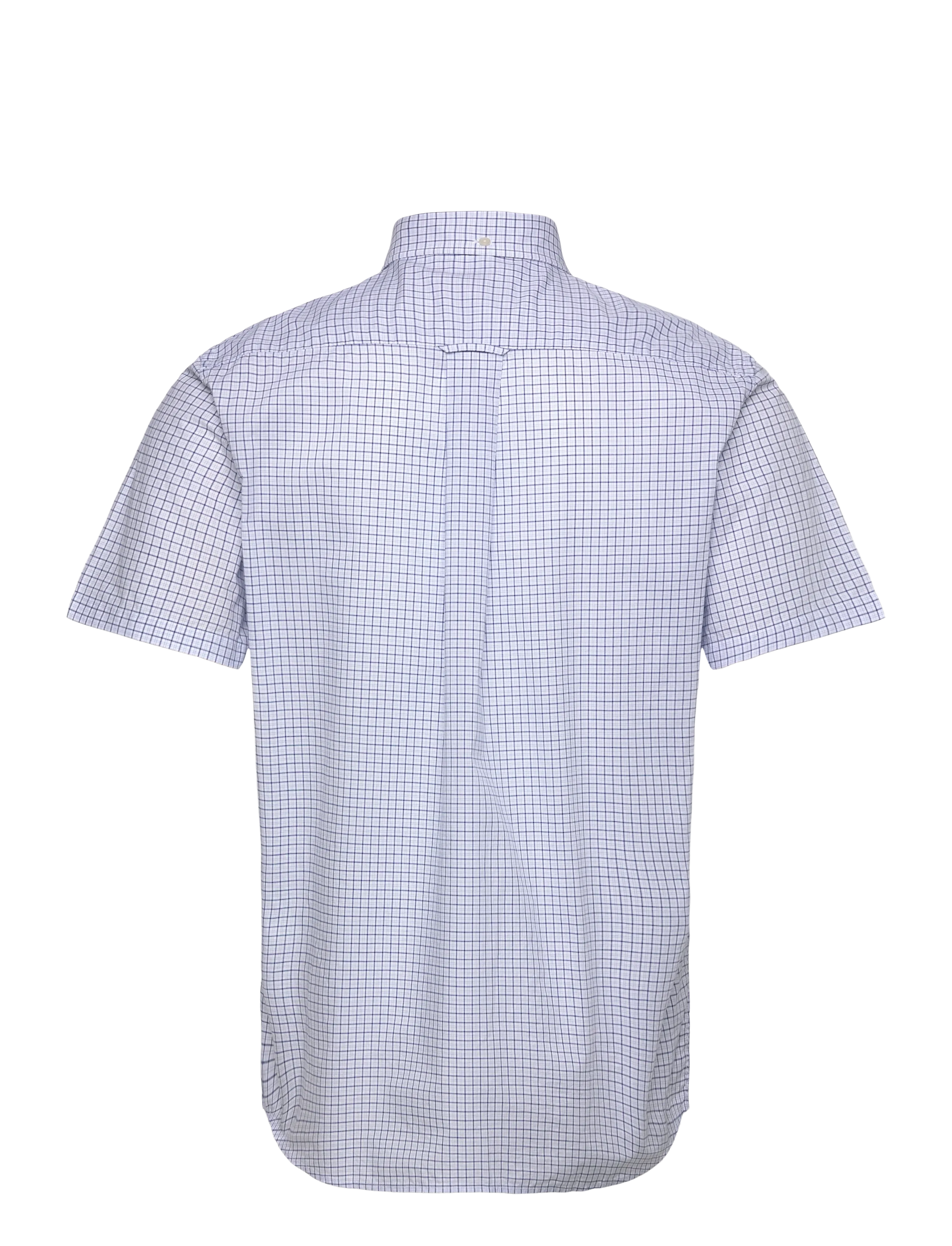 GANT - REG CLASSIC POPLIN CHECK SS SHIRT - college blue - 1