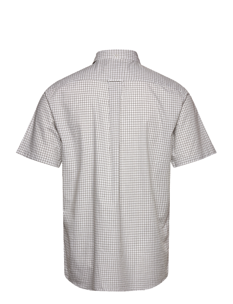 GANT - REG CLASSIC POPLIN CHECK SS SHIRT - basic shirts - juniper green - 1