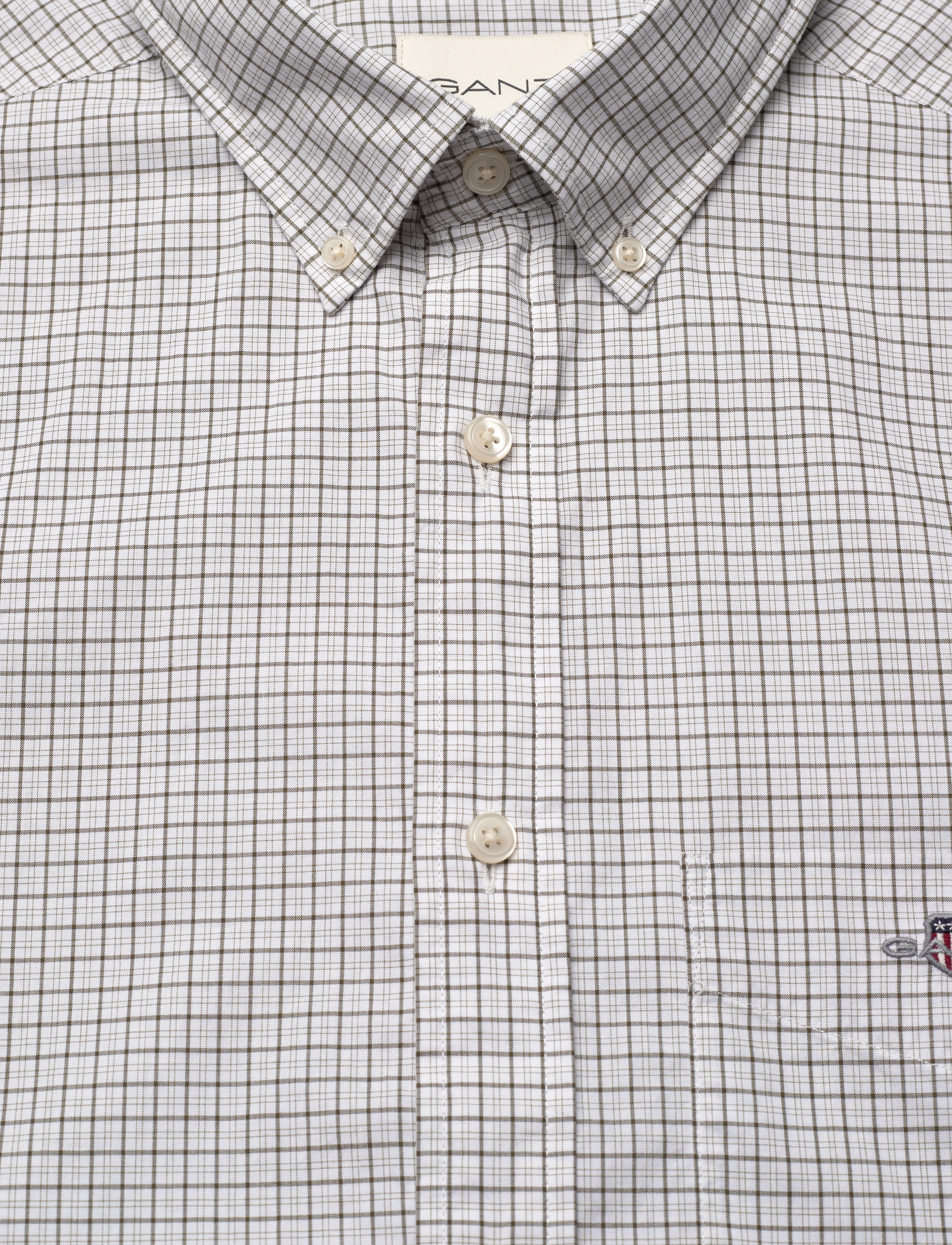 GANT - REG CLASSIC POPLIN CHECK SS SHIRT - juniper green - 2