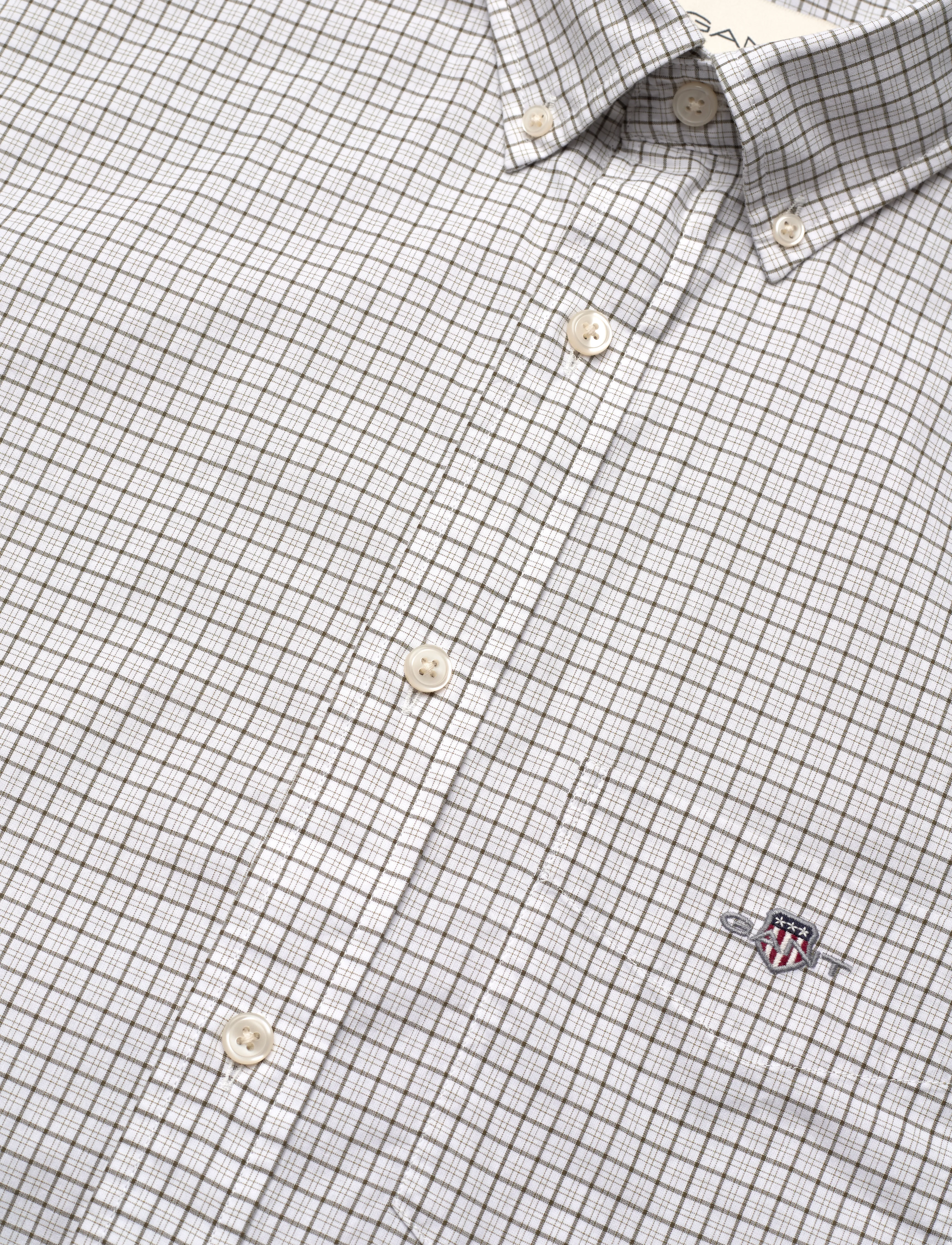 GANT - REG CLASSIC POPLIN CHECK SS SHIRT - juniper green - 3