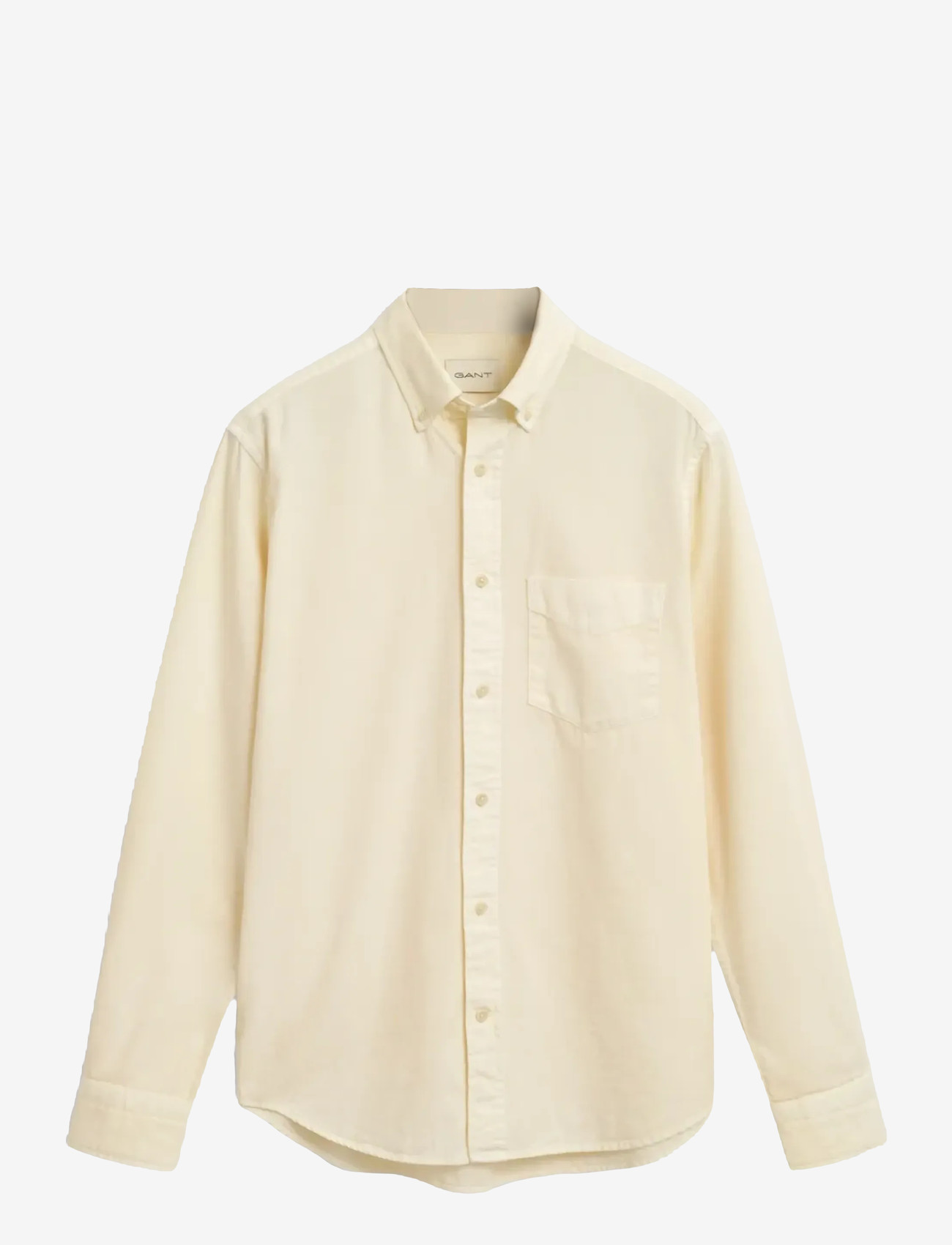 GANT - REG GMNT DYED TWILL SHIRT - basic-hemden - cream - 0