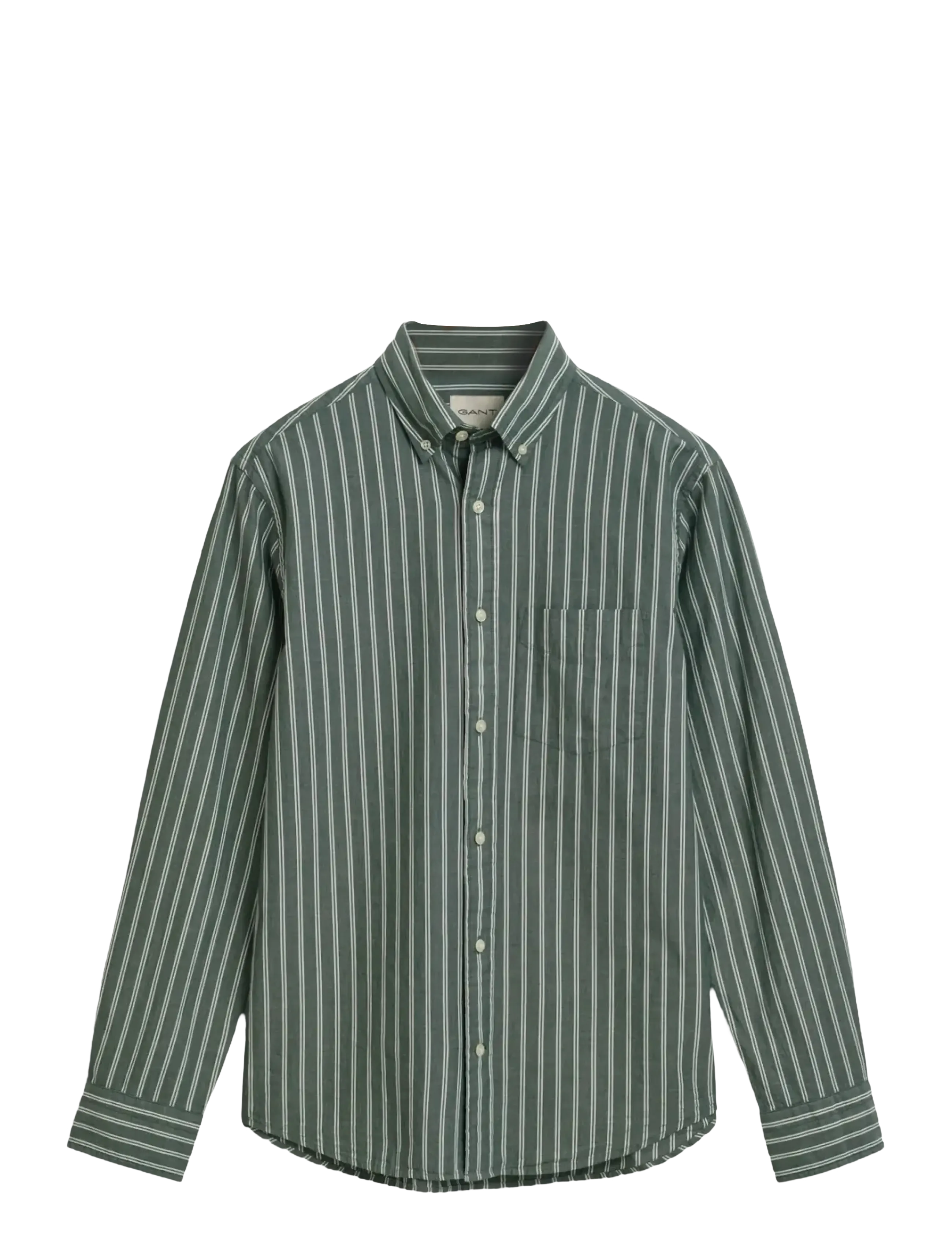 Gant REG ARCHIVE POPLIN STRIPE SHIRT - Skjorter - FOREST GREEN / green