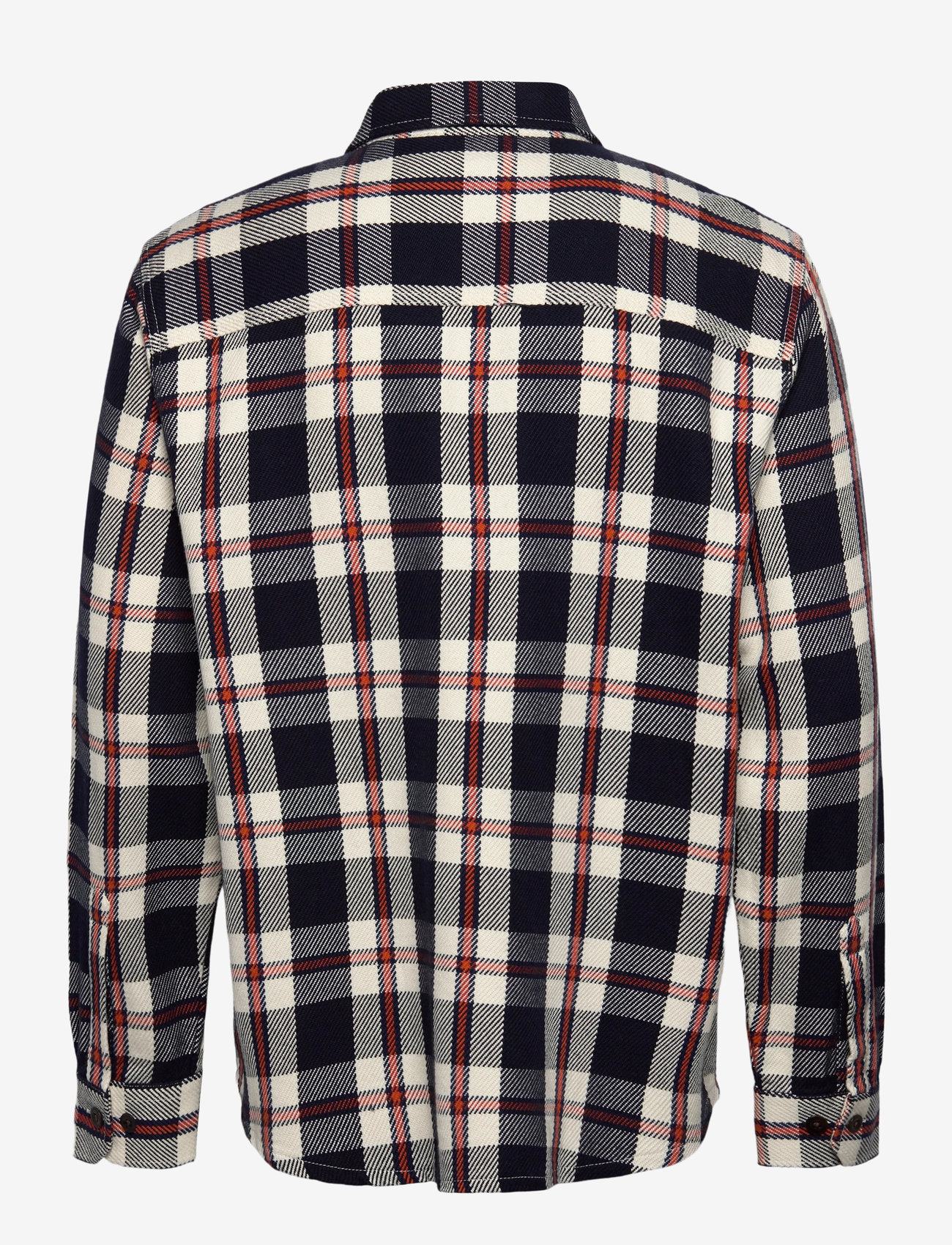 GANT - HEAVY TWILL CHECK OVERSHIRT - ternede skjorter - evening blue - 2