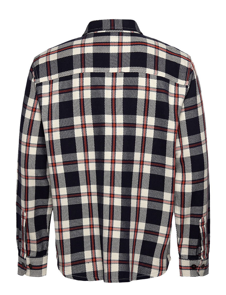 Gant - HEAVY TWILL CHECK OVERSHIRT - rutiga skjortor - evening blue - 2