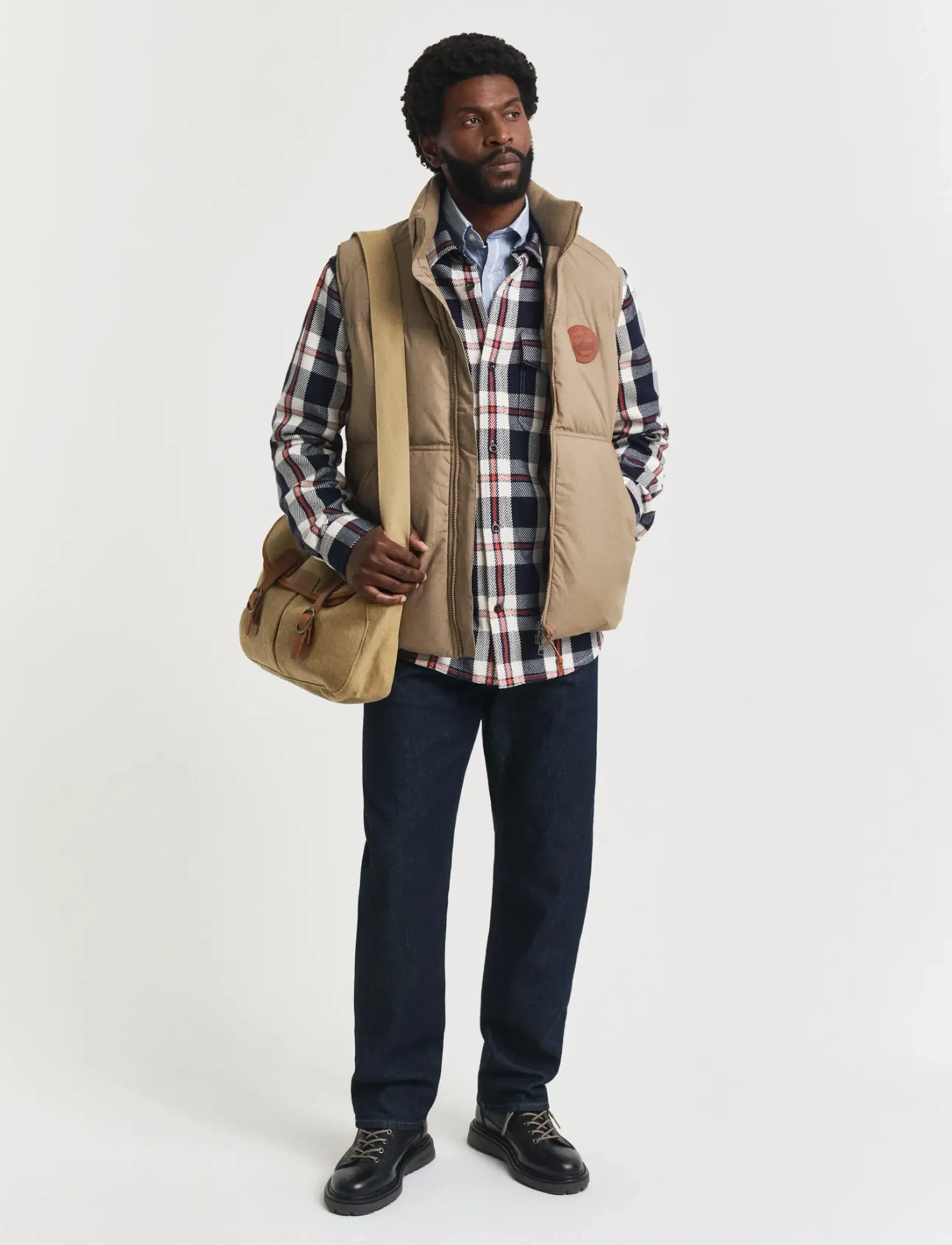 Gant - HEAVY TWILL CHECK OVERSHIRT - rutiga skjortor - evening blue - 3