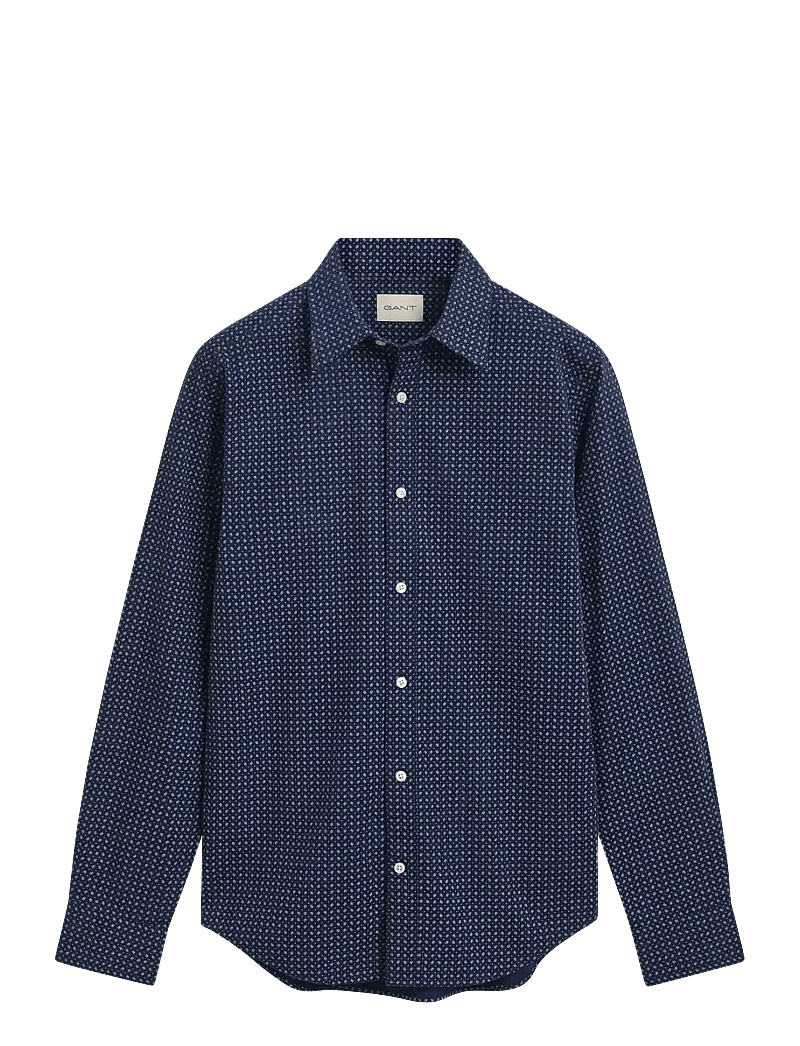 GANT - REG MICRO PRINT SHIRT - basic-hemden - classic blue - 0