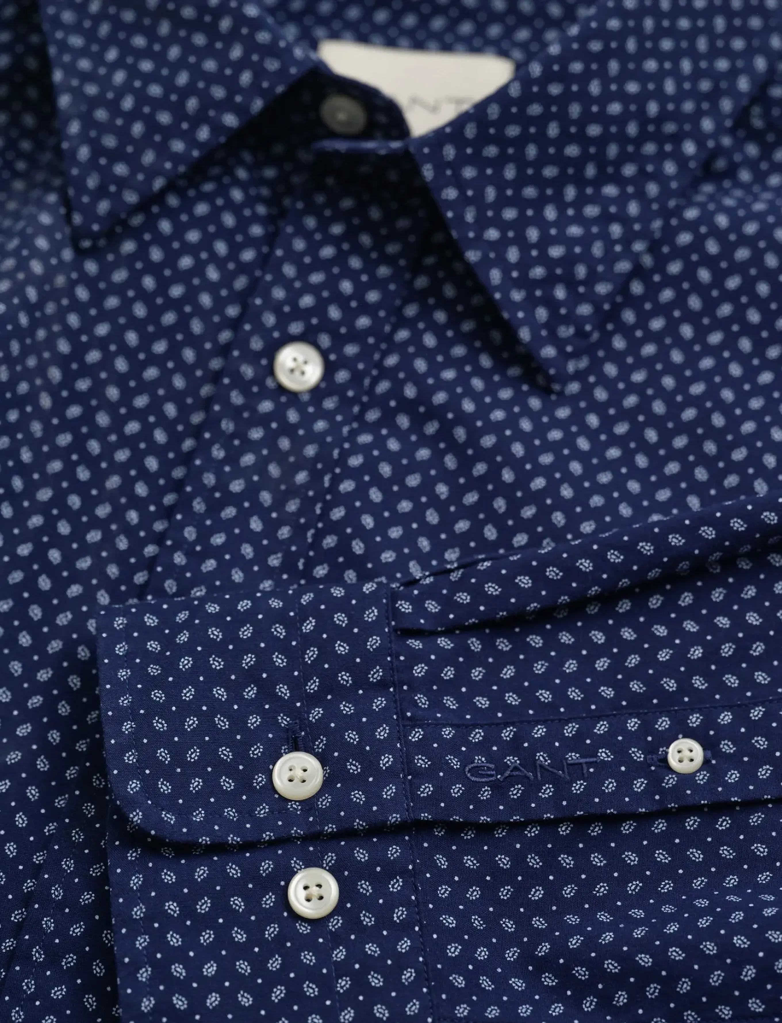 Gant - REG MICRO PRINT SHIRT - mustriga särgid - classic blue - 1