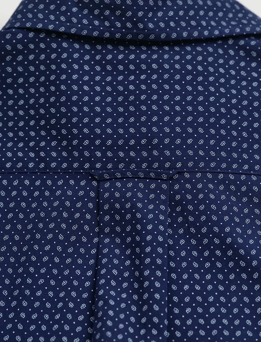 Gant - REG MICRO PRINT SHIRT - mustriga särgid - classic blue - 2