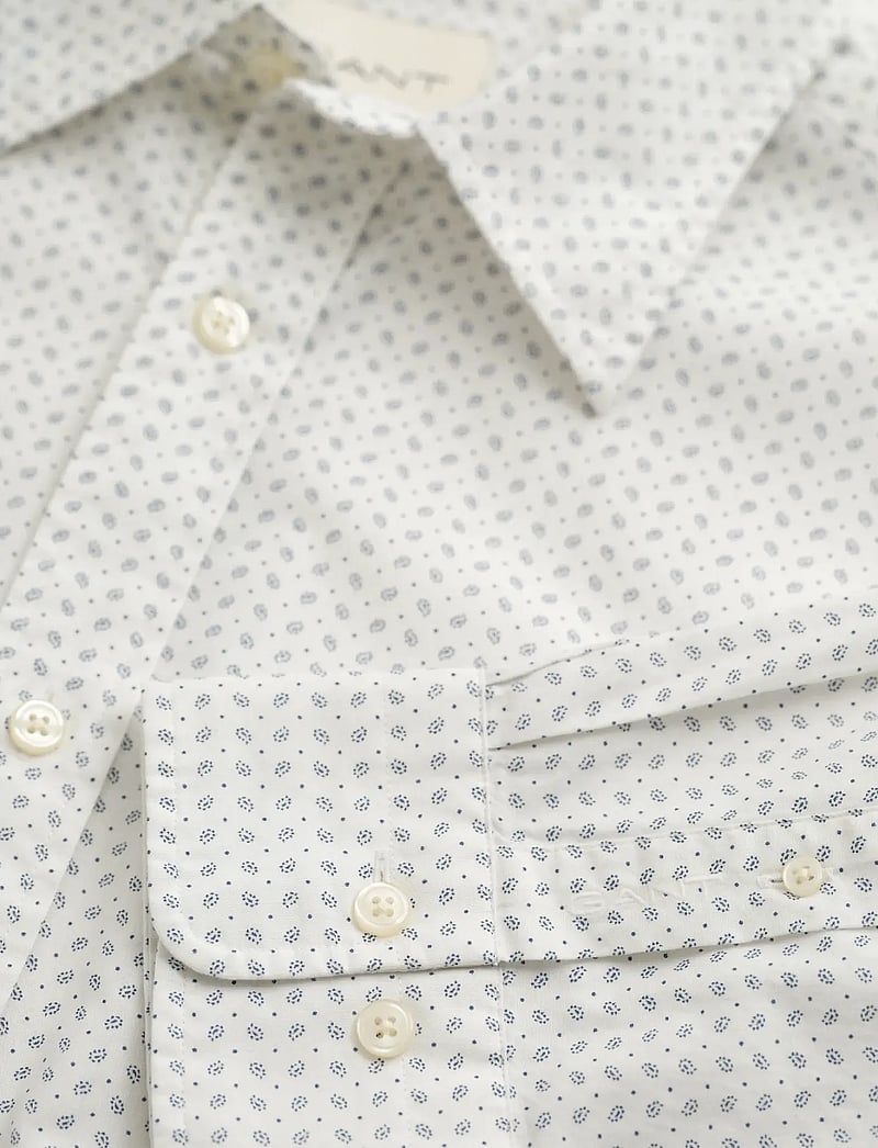 GANT - REG MICRO PRINT SHIRT - basic-hemden - eggshell - 1