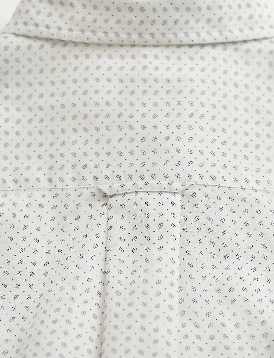 Gant - REG MICRO PRINT SHIRT - mønstrede skjorter - eggshell - 2