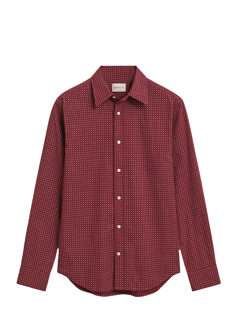GANT - REG MICRO PRINT SHIRT - basic skjortor - plumped red - 0