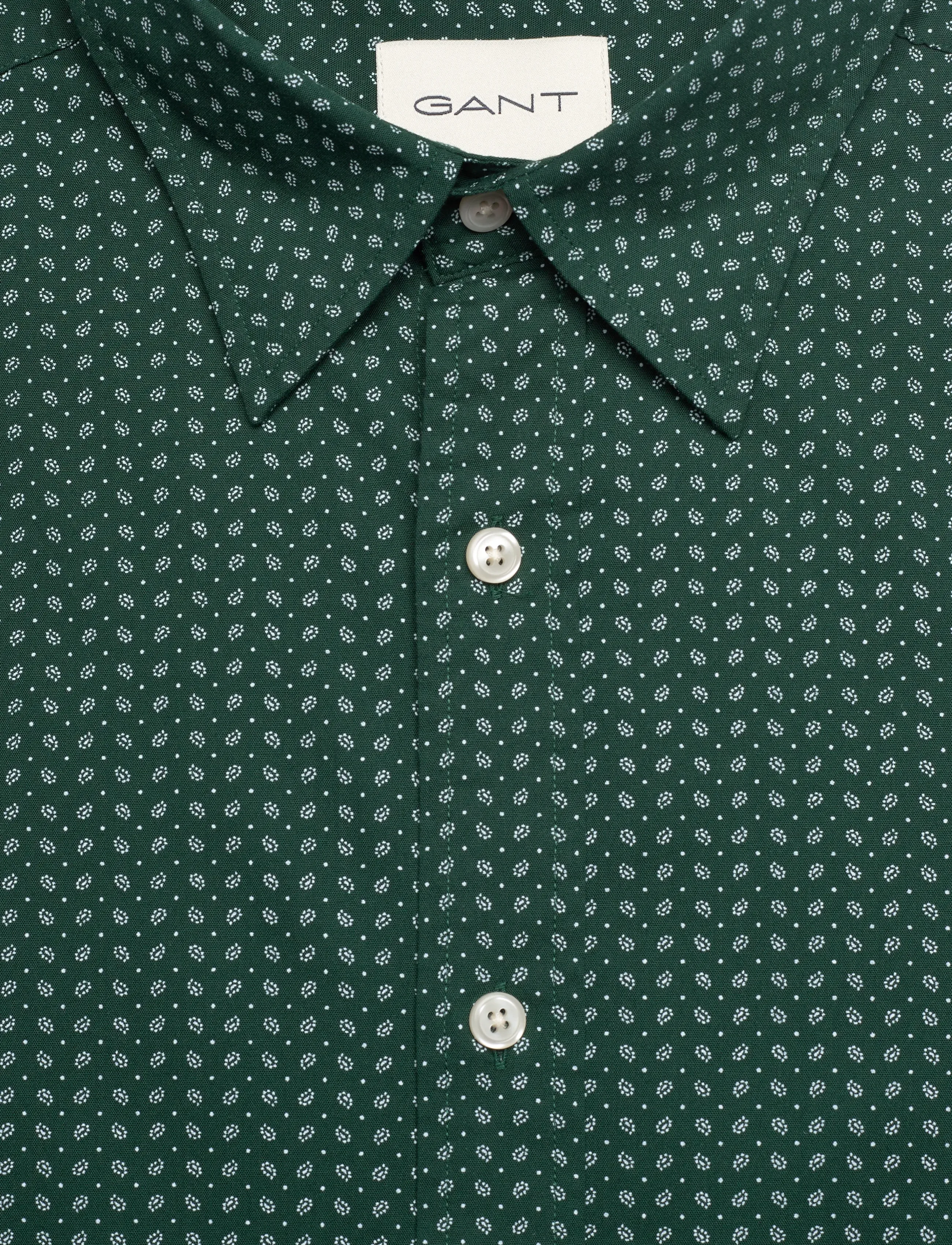 Gant - REG MICRO PRINT SHIRT - mönstrade skjortor - tartan green - 2