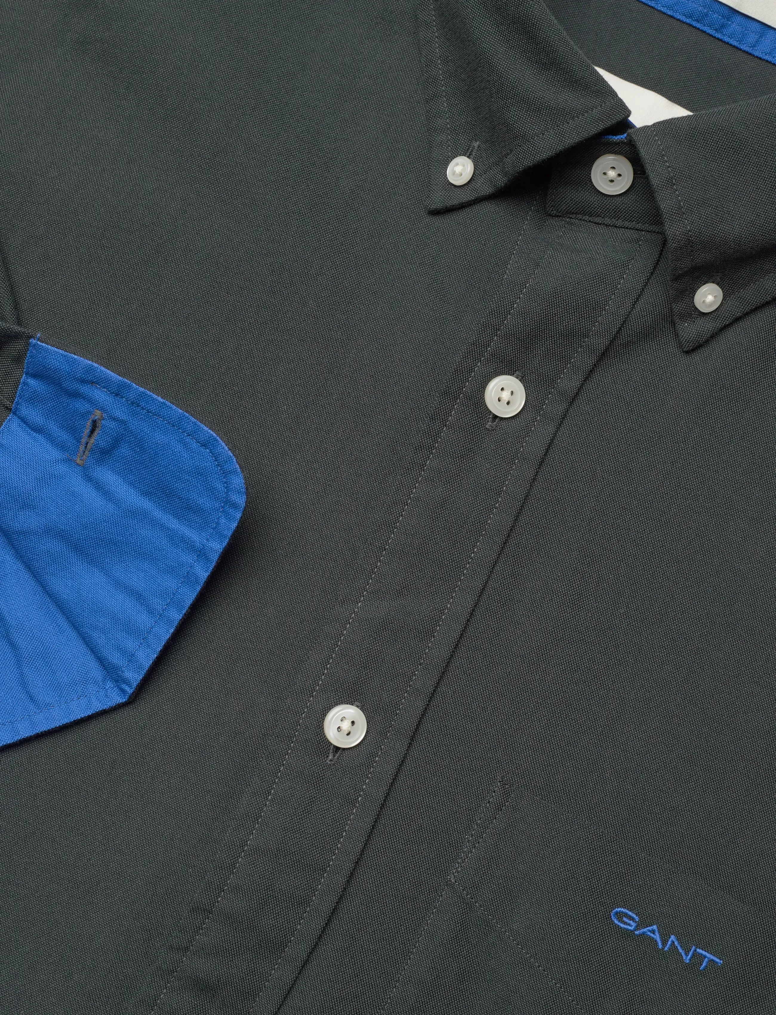 Gant - REG BEEFY OXFORD SHIRT - oxford skjorter - black - 3