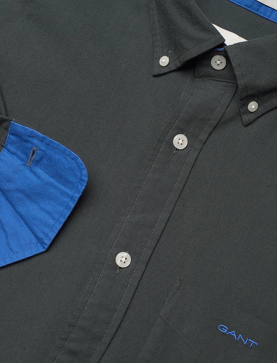 Gant - REG BEEFY OXFORD SHIRT - chemises oxford - black - 3