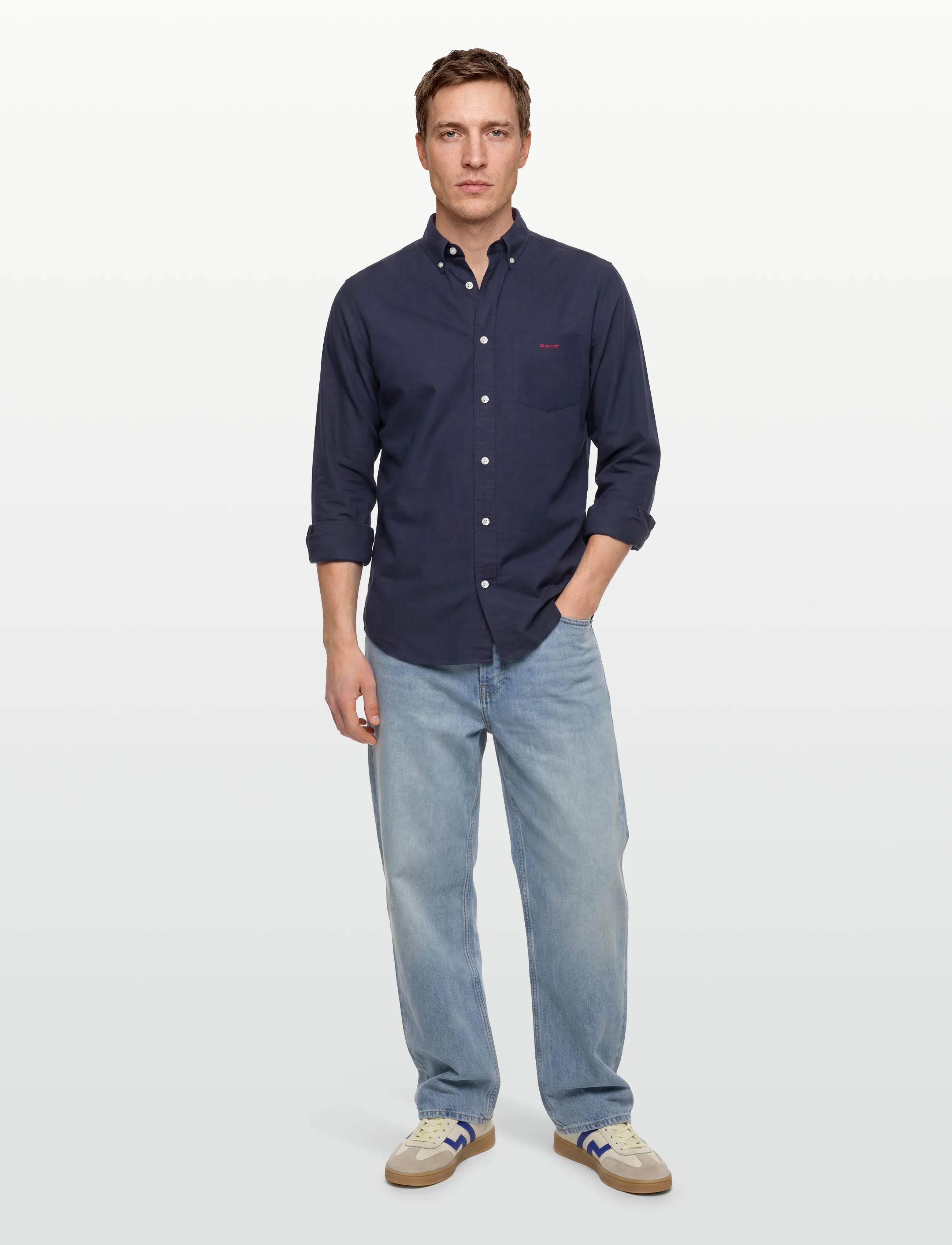 Gant REG BEEFY OXFORD SHIRT - Osta olukorra järgi - EVENING BLUE / navy