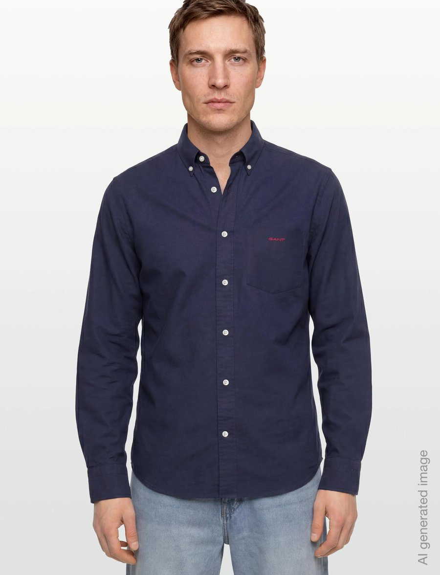 Gant - REG BEEFY OXFORD SHIRT - oxford-hemden - evening blue - 3