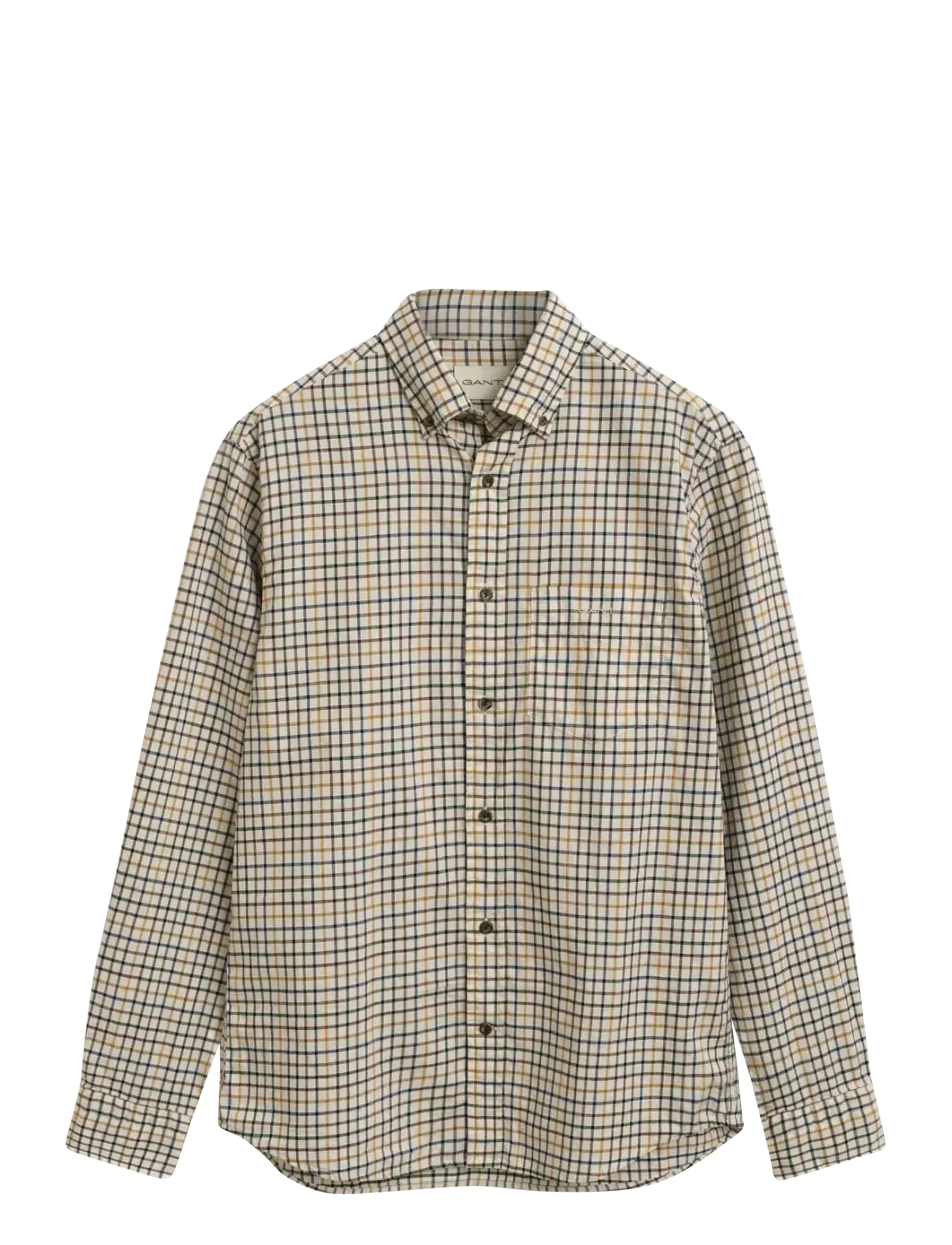 GANT REG TWILL CHECK SHIRT - Kläder - MAHOGANY BROWN / brown