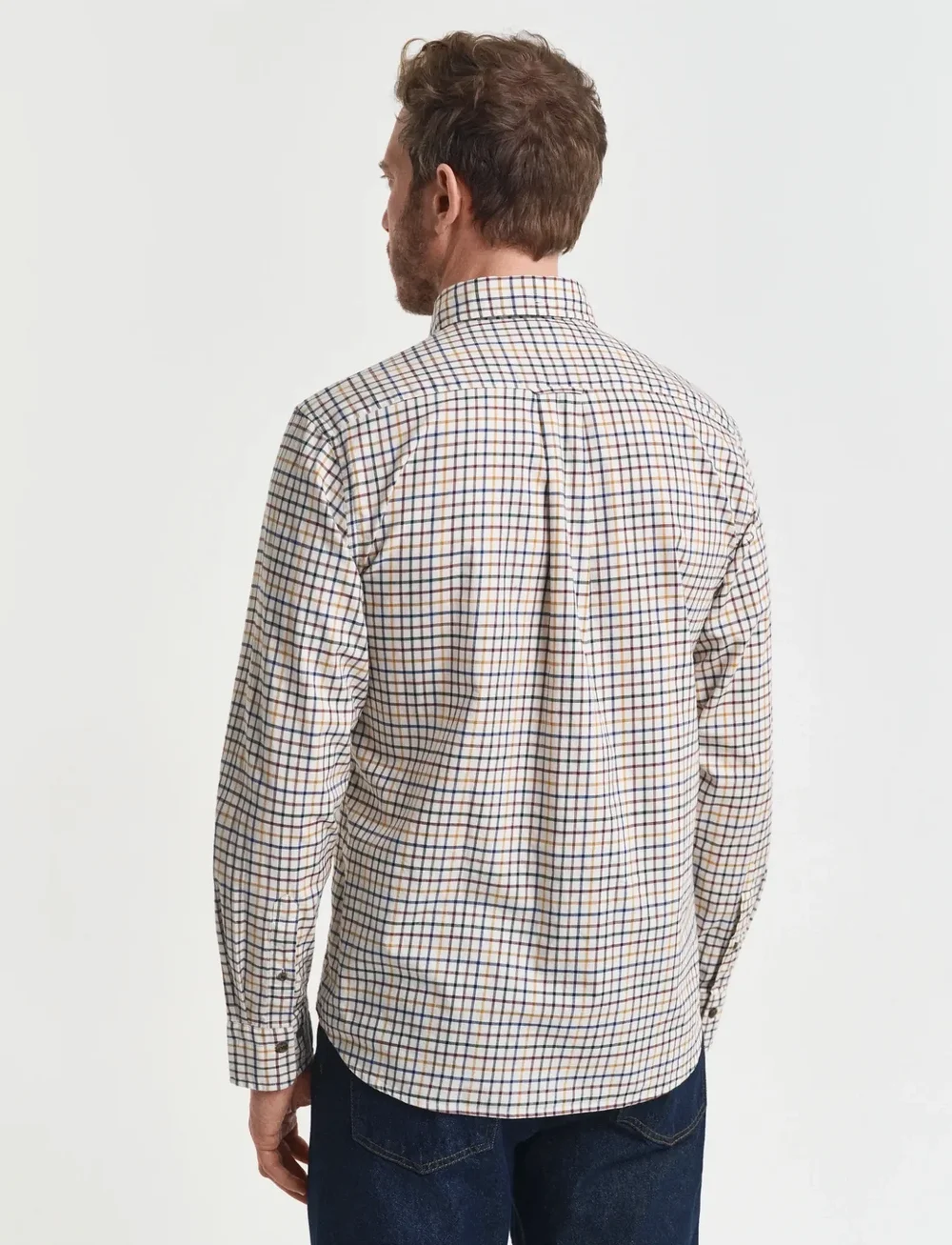 GANT - REG TWILL CHECK SHIRT - basic skjorter - mahogany brown - 2