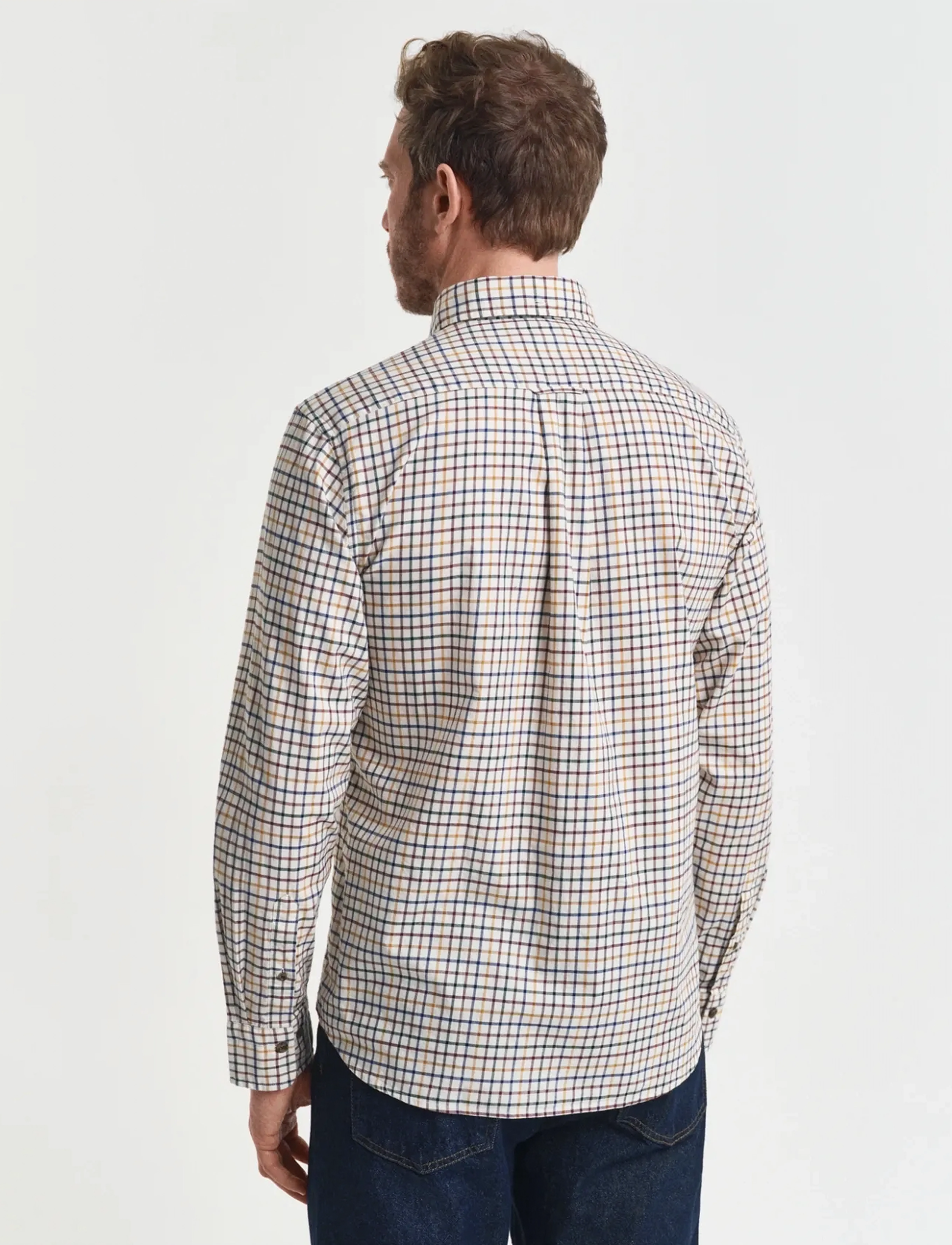 GANT - REG TWILL CHECK SHIRT - mahogany brown - 2