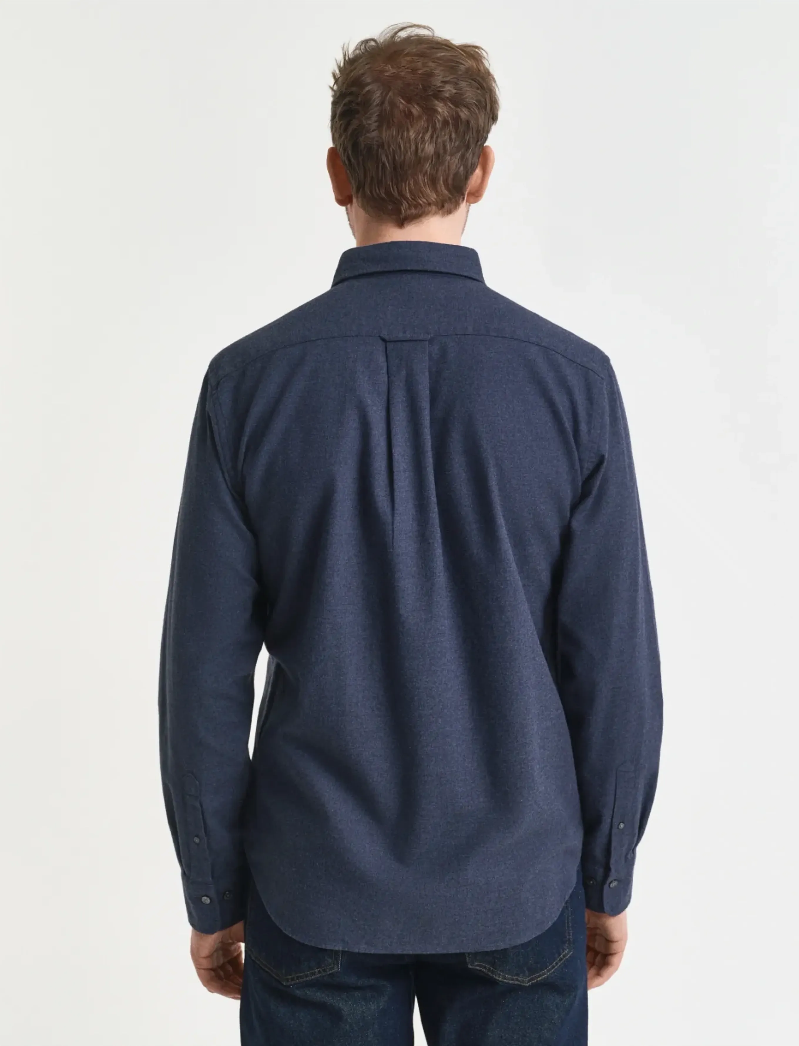 Gant - REG FLANNEL MELANGE SHIRT - flanell-hemden - dark indigo melange - 2
