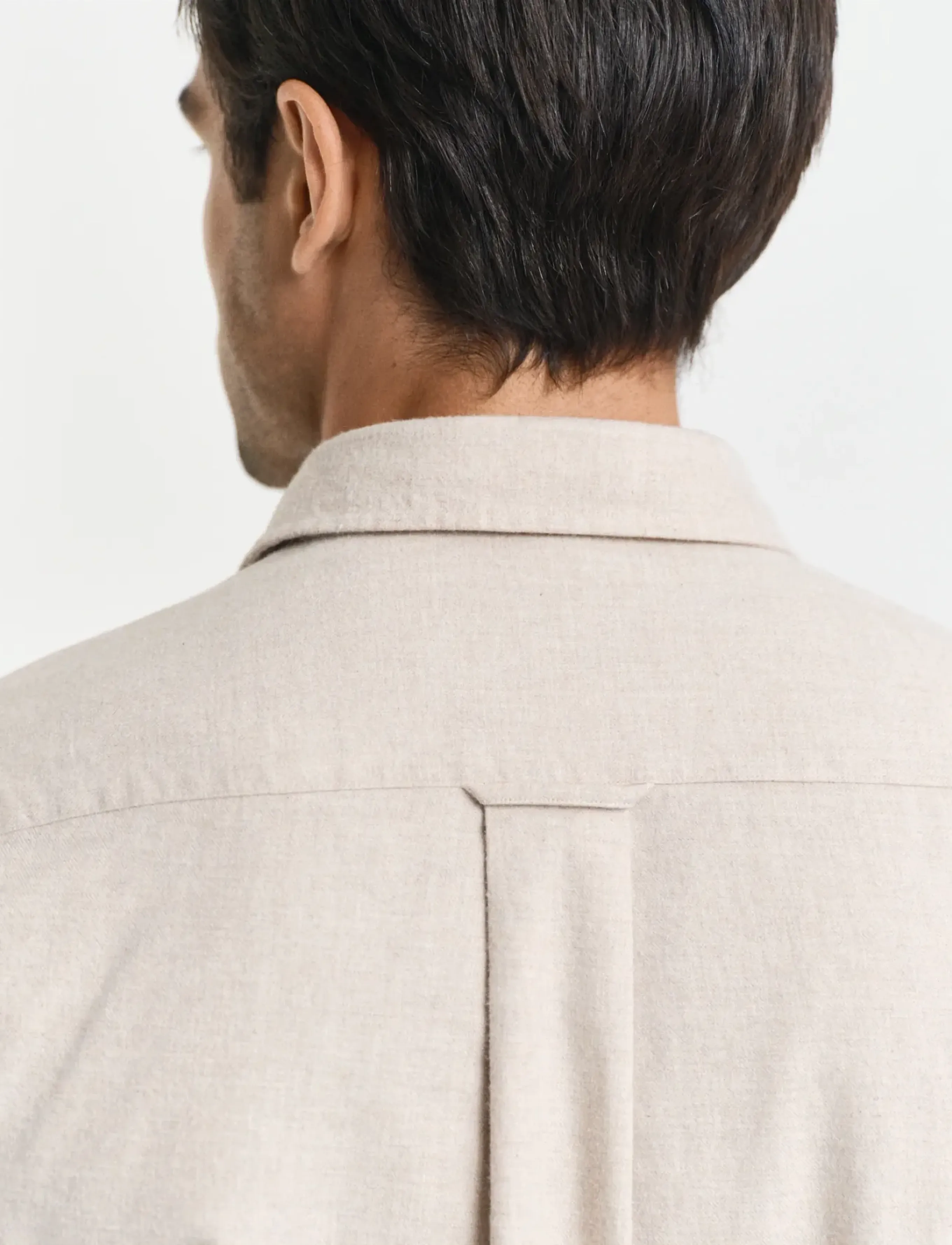 Gant - REG FLANNEL MELANGE SHIRT - flannel-skjorter - light beige melange - 5