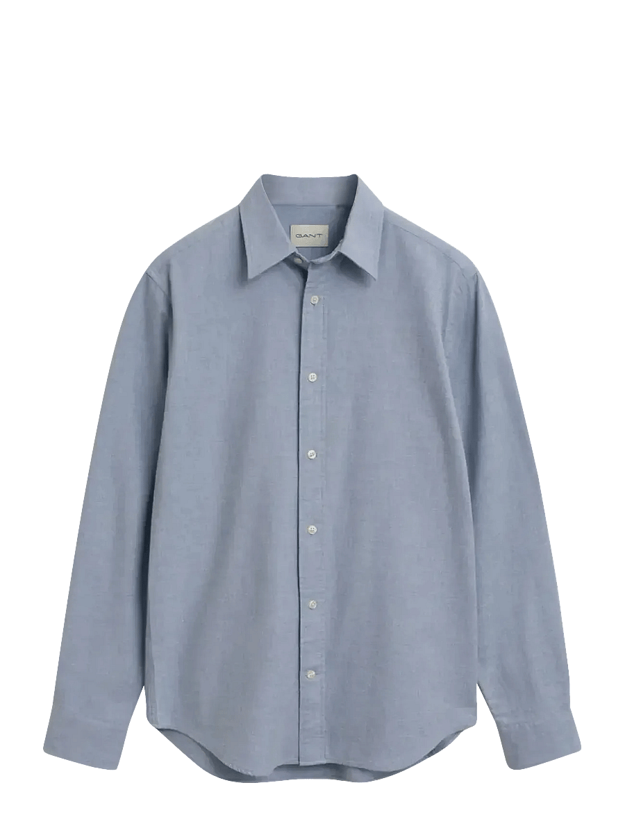 Gant - REG FLANNEL MELANGE SHIRT - chemises en flanelle - lt blue melange - 1
