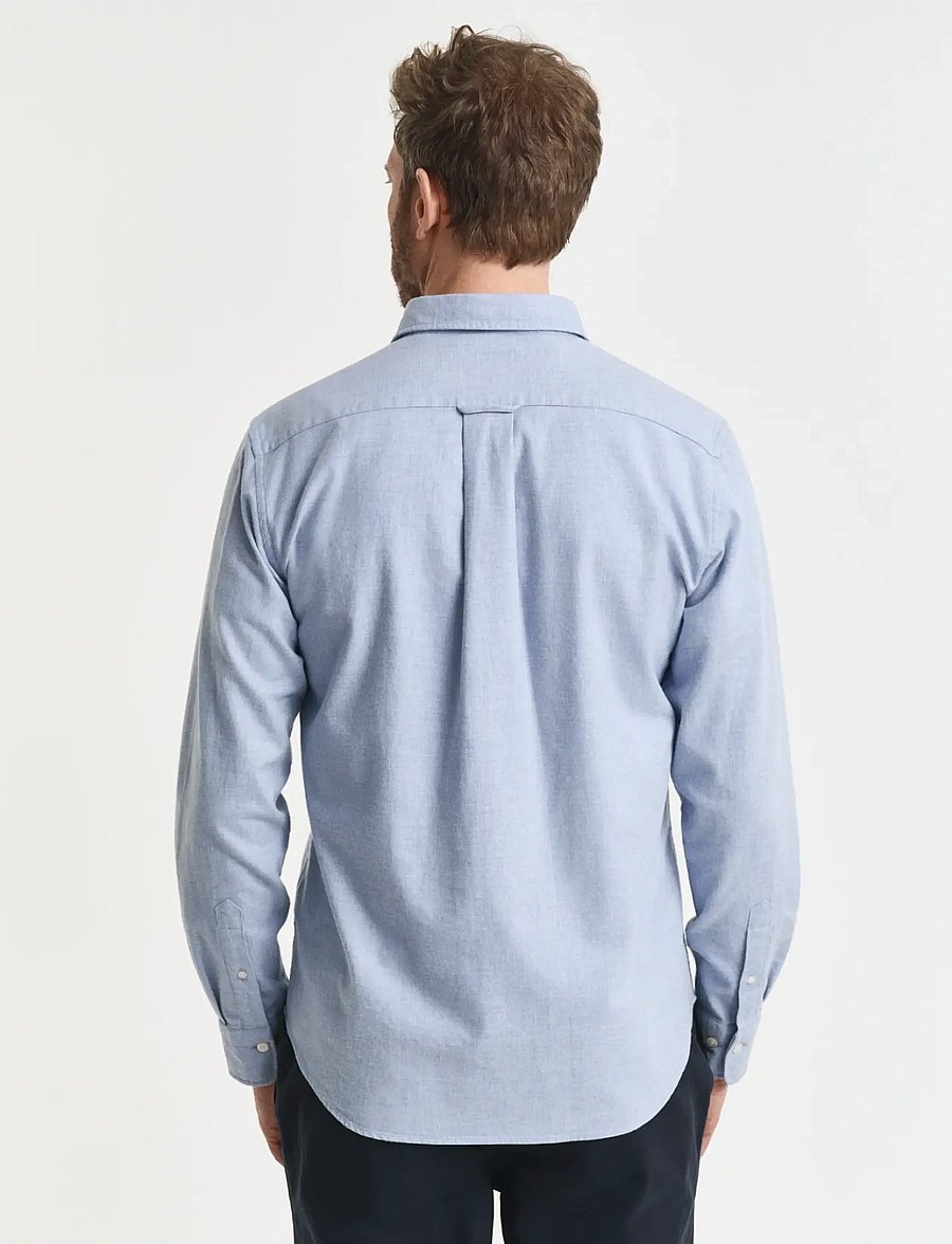 Gant - REG FLANNEL MELANGE SHIRT - chemises en flanelle - lt blue melange - 2