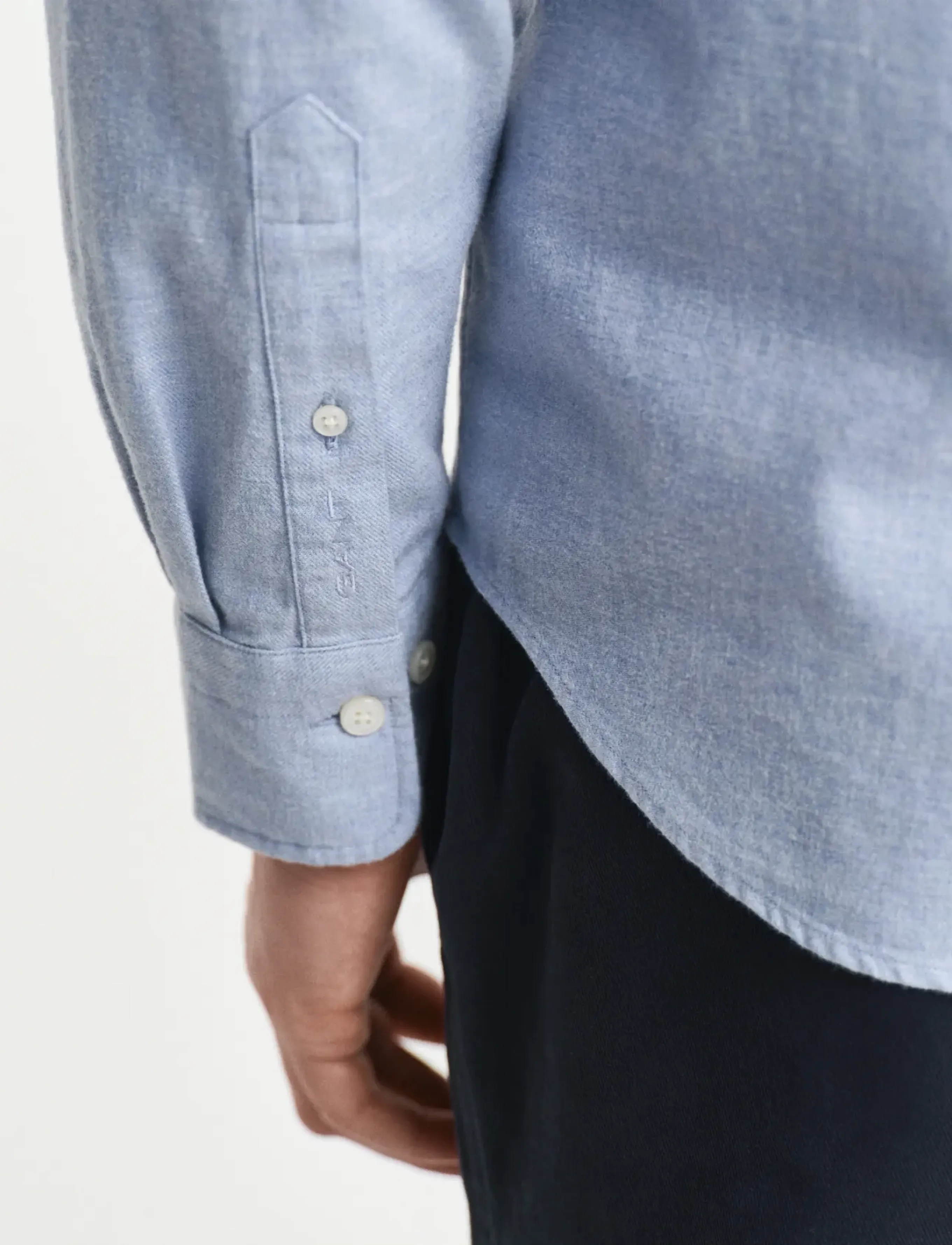 Gant - REG FLANNEL MELANGE SHIRT - chemises en flanelle - lt blue melange - 3