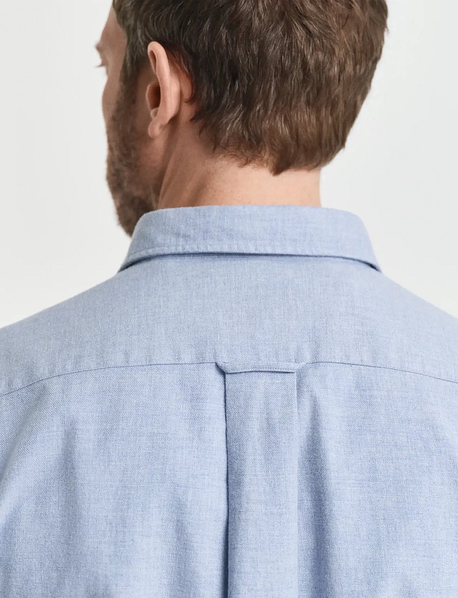 Gant - REG FLANNEL MELANGE SHIRT - chemises en flanelle - lt blue melange - 4