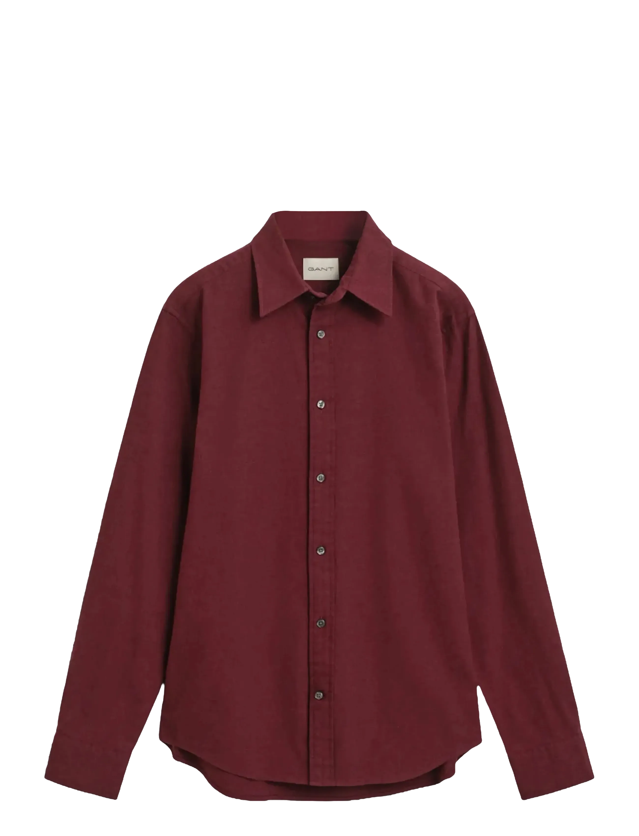 GANT REG FLANNEL MELANGE SHIRT - Tøj - PLUMPED RED / burgundy