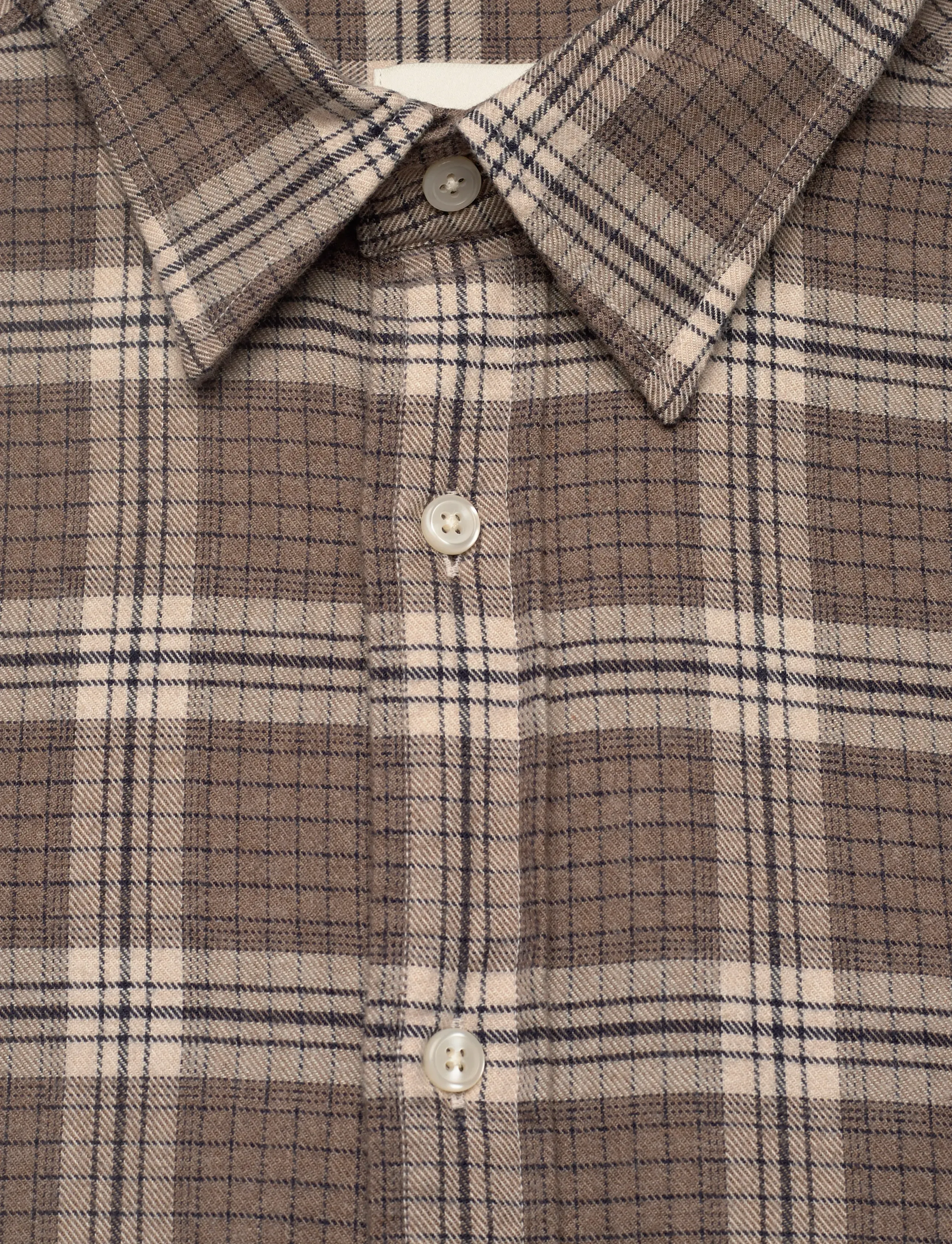 Gant - REG FLANNEL MELANGE CHECK SHIRT - flannel shirts - dark hazelnut melange - 2