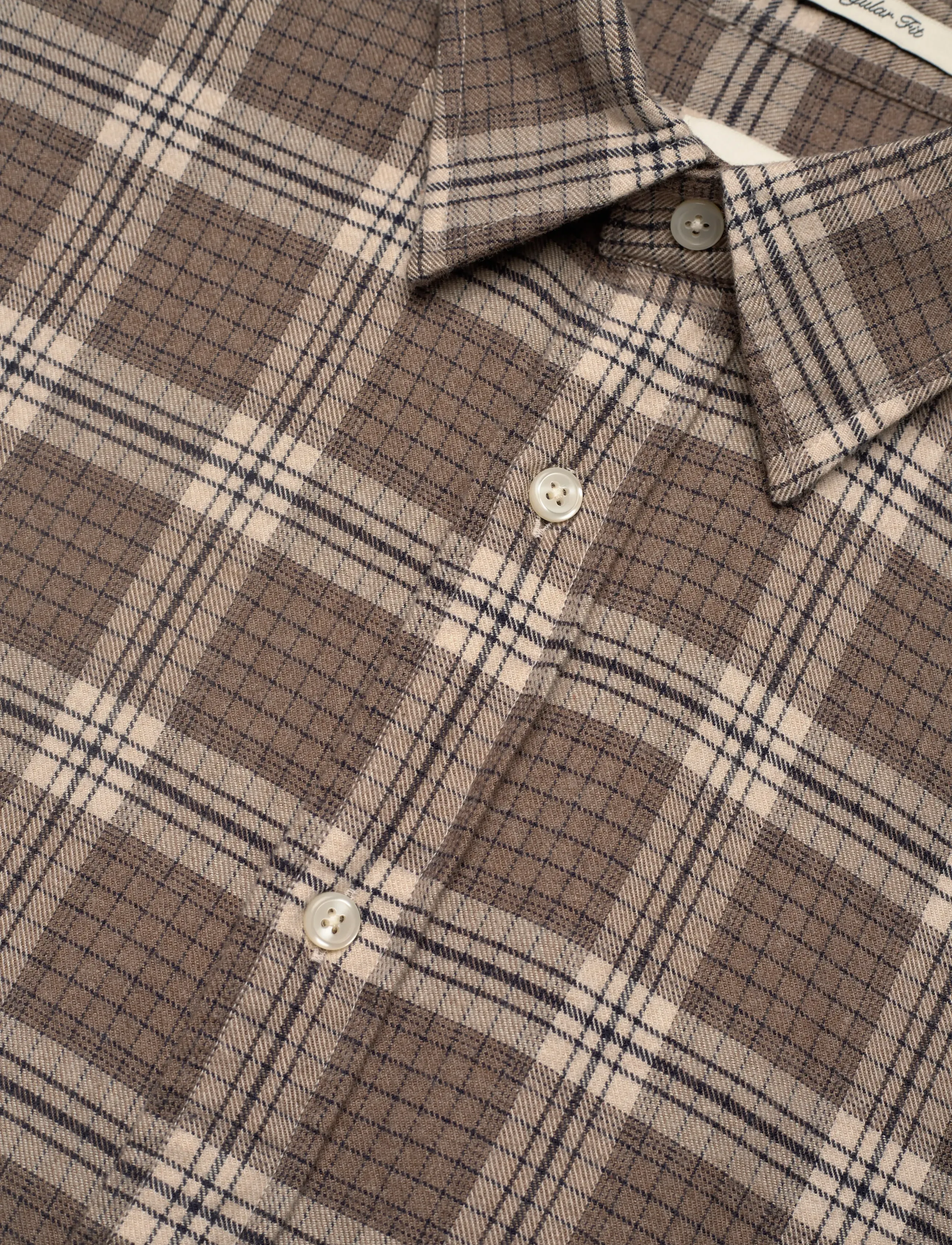 Gant - REG FLANNEL MELANGE CHECK SHIRT - flanell-hemden - dark hazelnut melange - 3