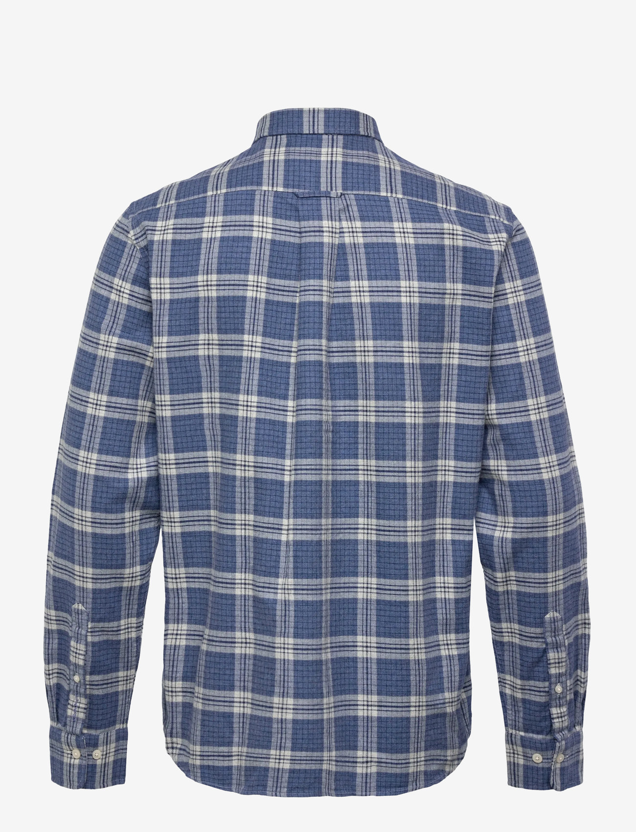 GANT - REG FLANNEL MELANGE CHECK SHIRT - flanellsärgid - denim blue melange - 1
