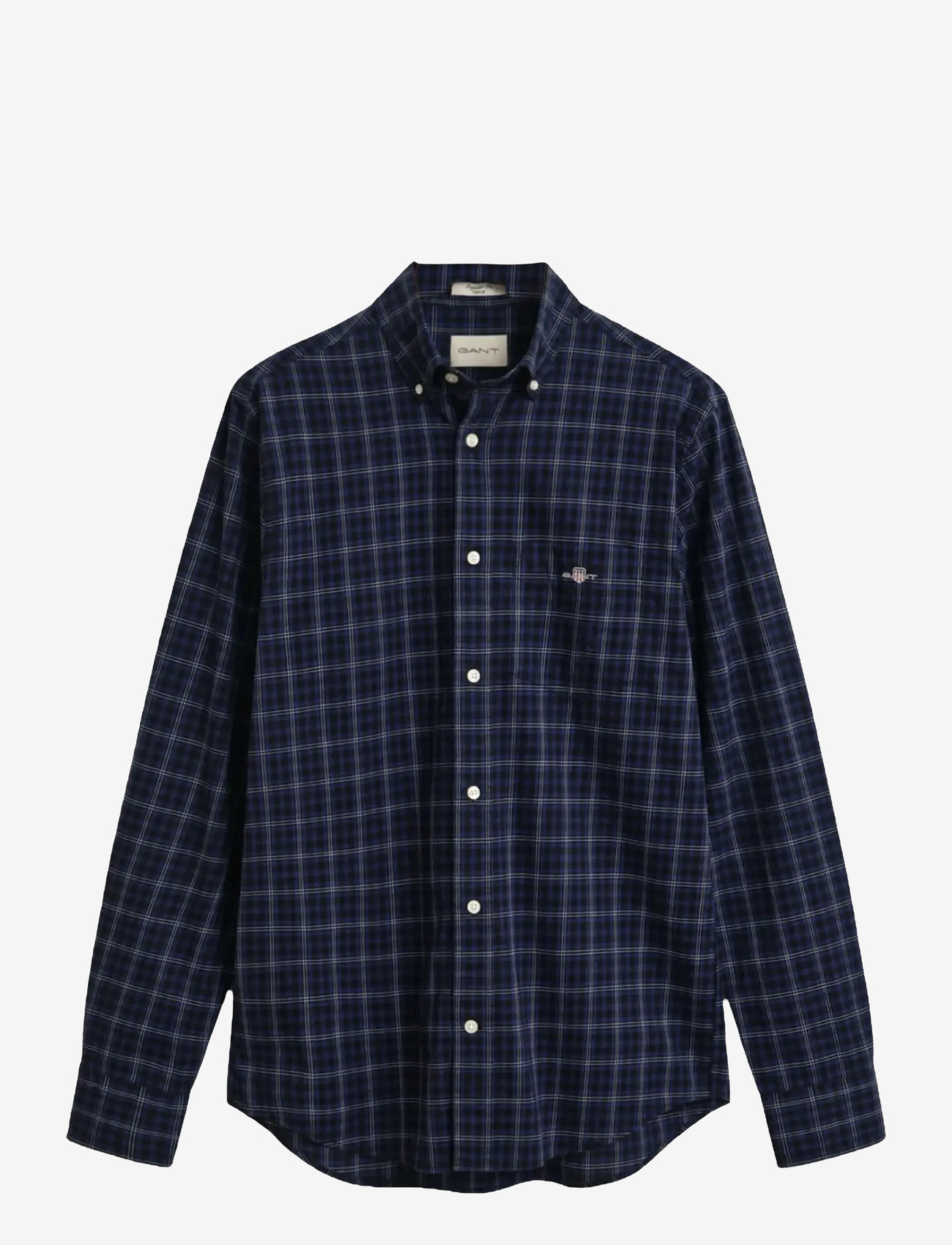 GANT - REG CLASSIC POPLIN CHECK SHIRT - basic skjortor - persian blue - 1