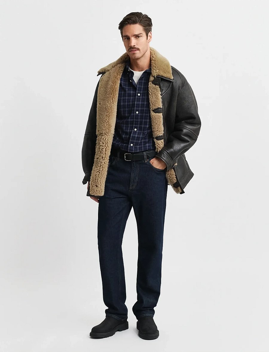 Gant - REG CLASSIC POPLIN CHECK SHIRT - ternede skjorter - persian blue - 4