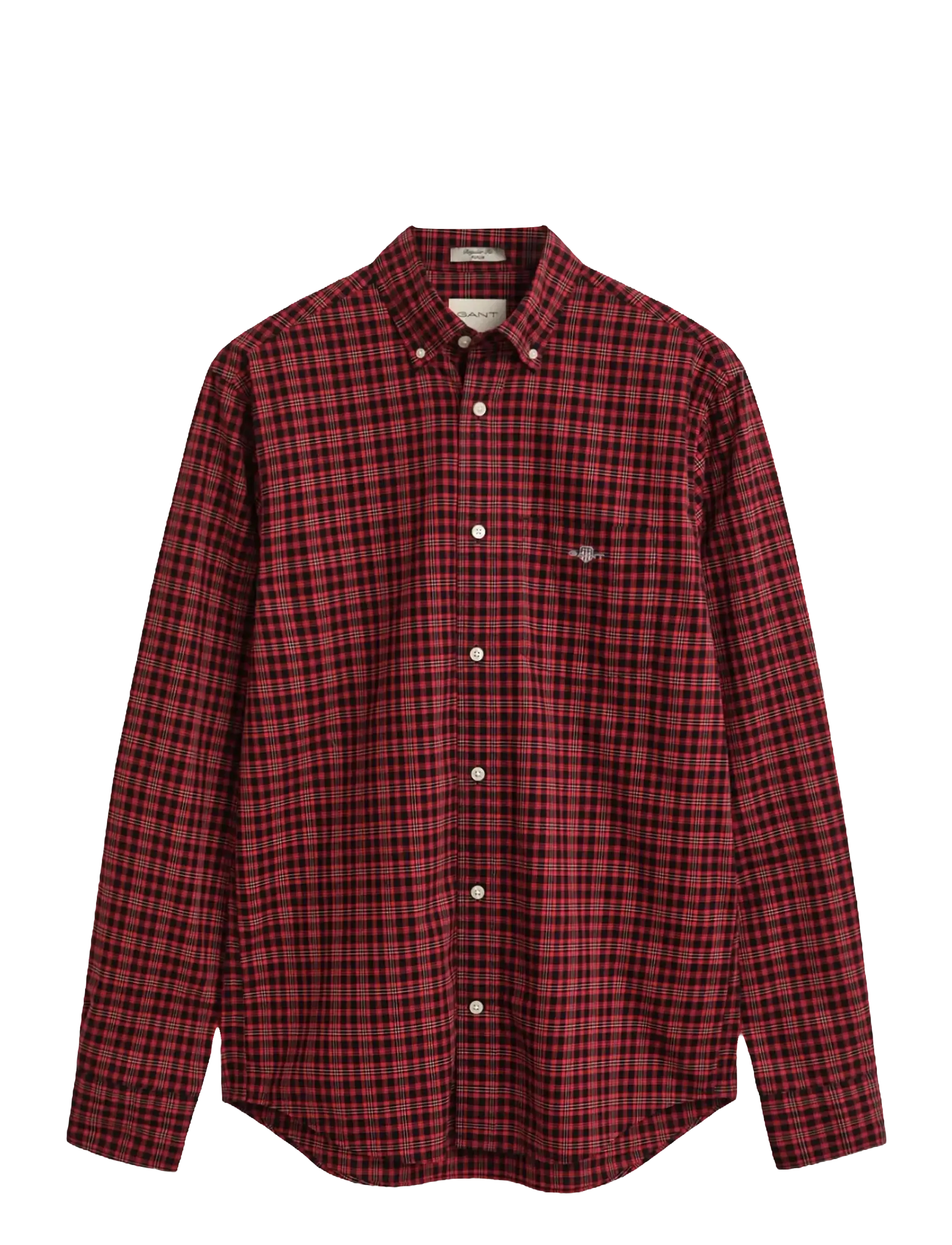 GANT Reg Klassisch Poplin Check Shirt Rot - XXXL - Herren