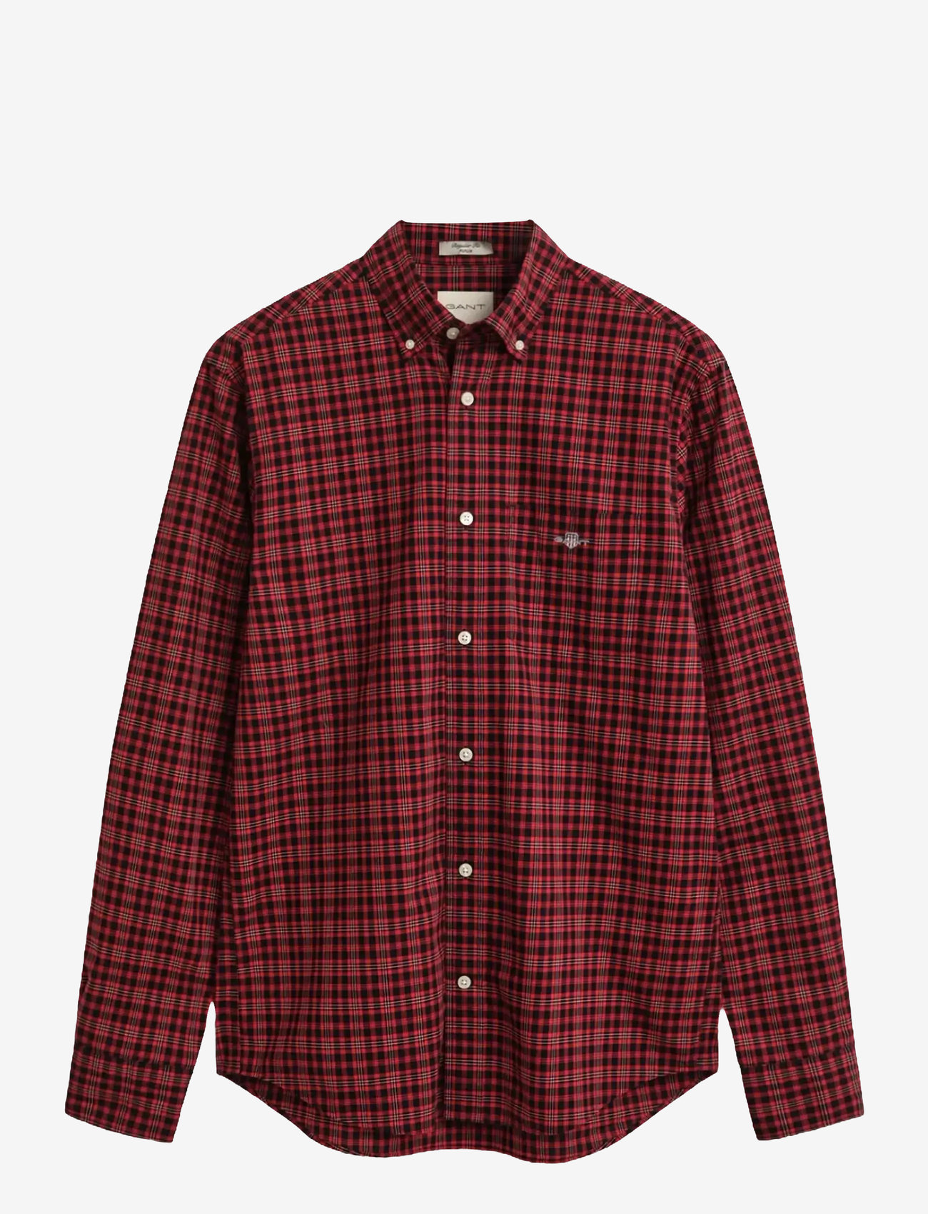 GANT - REG CLASSIC POPLIN CHECK SHIRT - basic skjorter - ruby red - 1