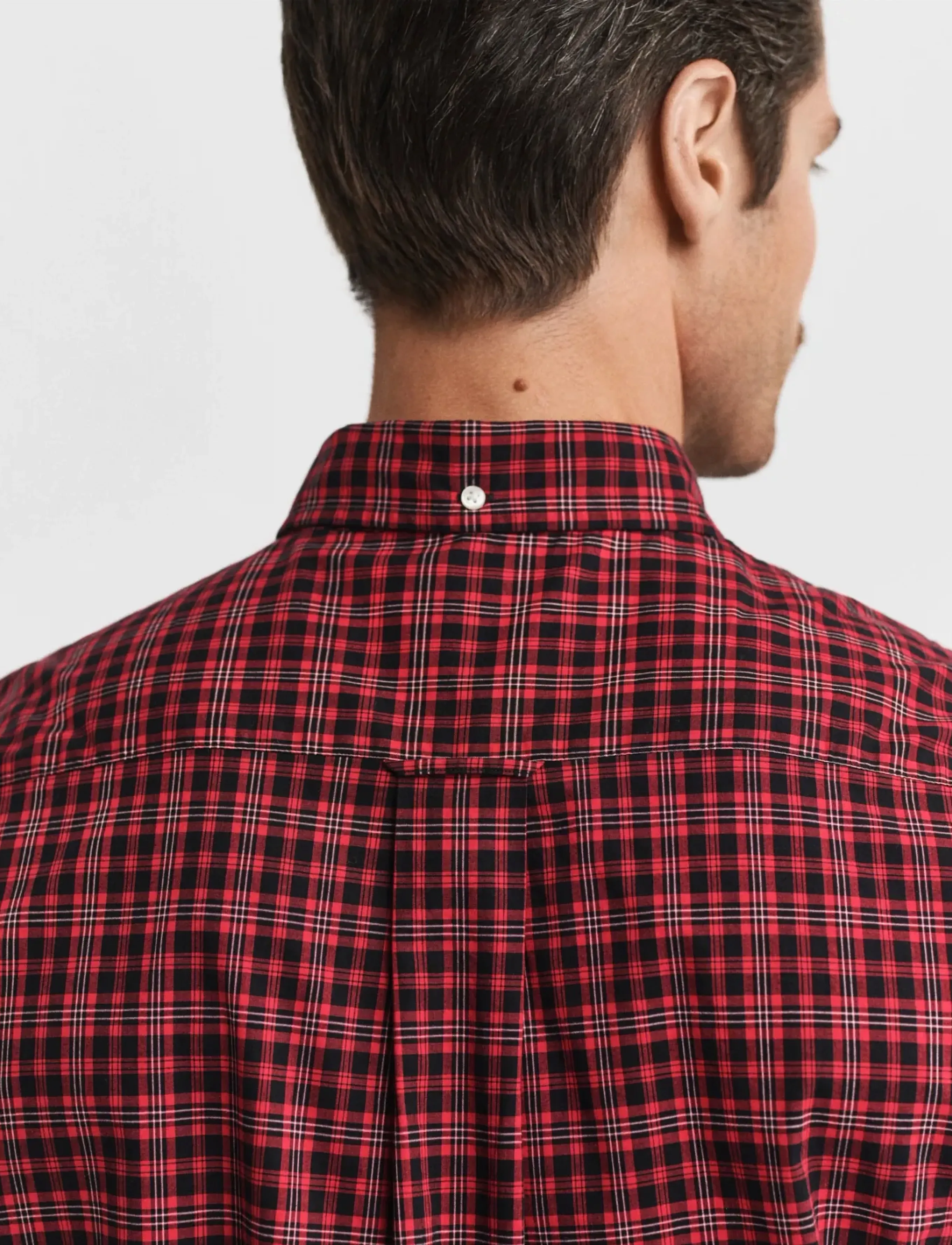 Gant - REG CLASSIC POPLIN CHECK SHIRT - ternede skjorter - ruby red - 3
