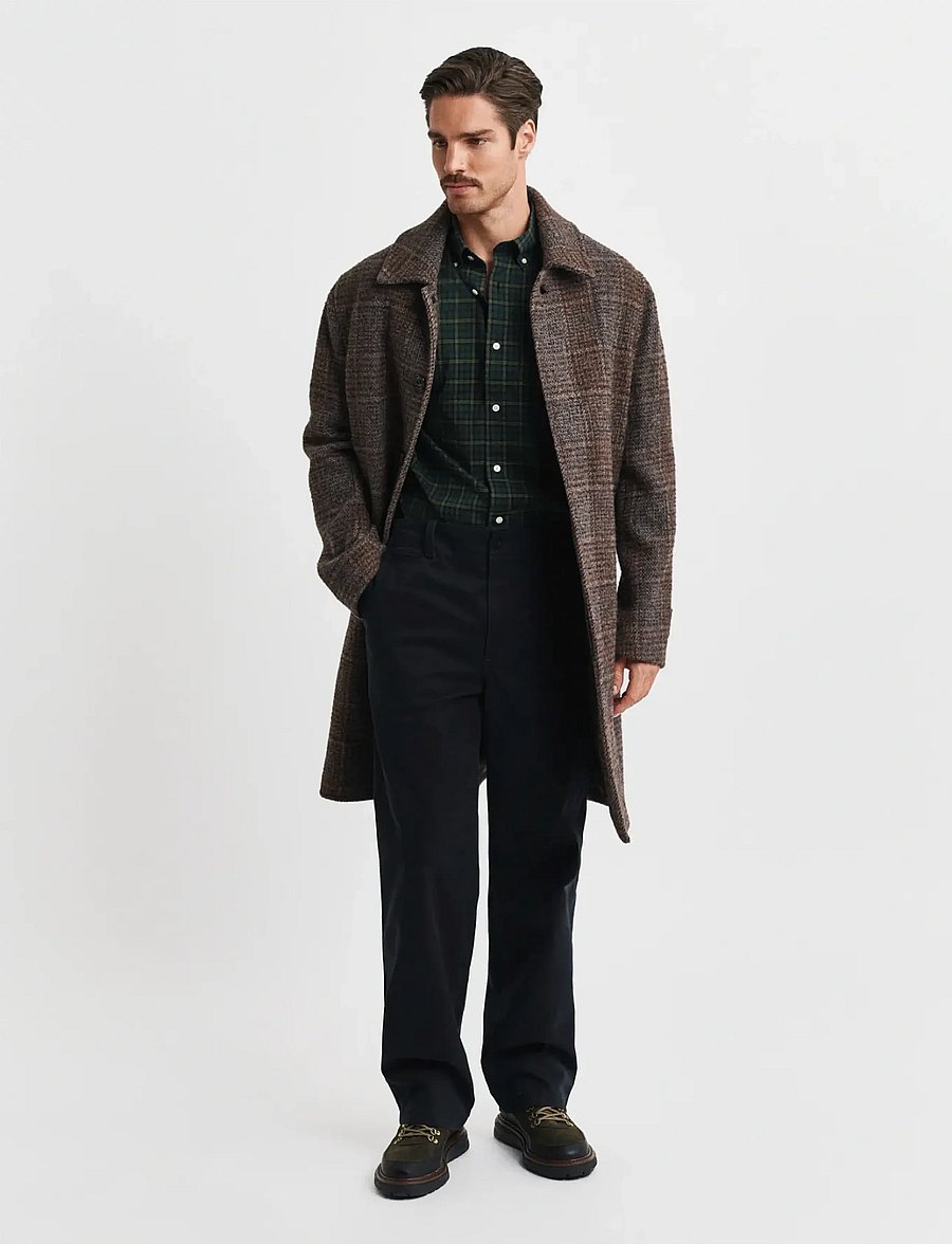 Gant - REG CLASSIC POPLIN CHECK SHIRT - ternede skjorter - tartan green - 4