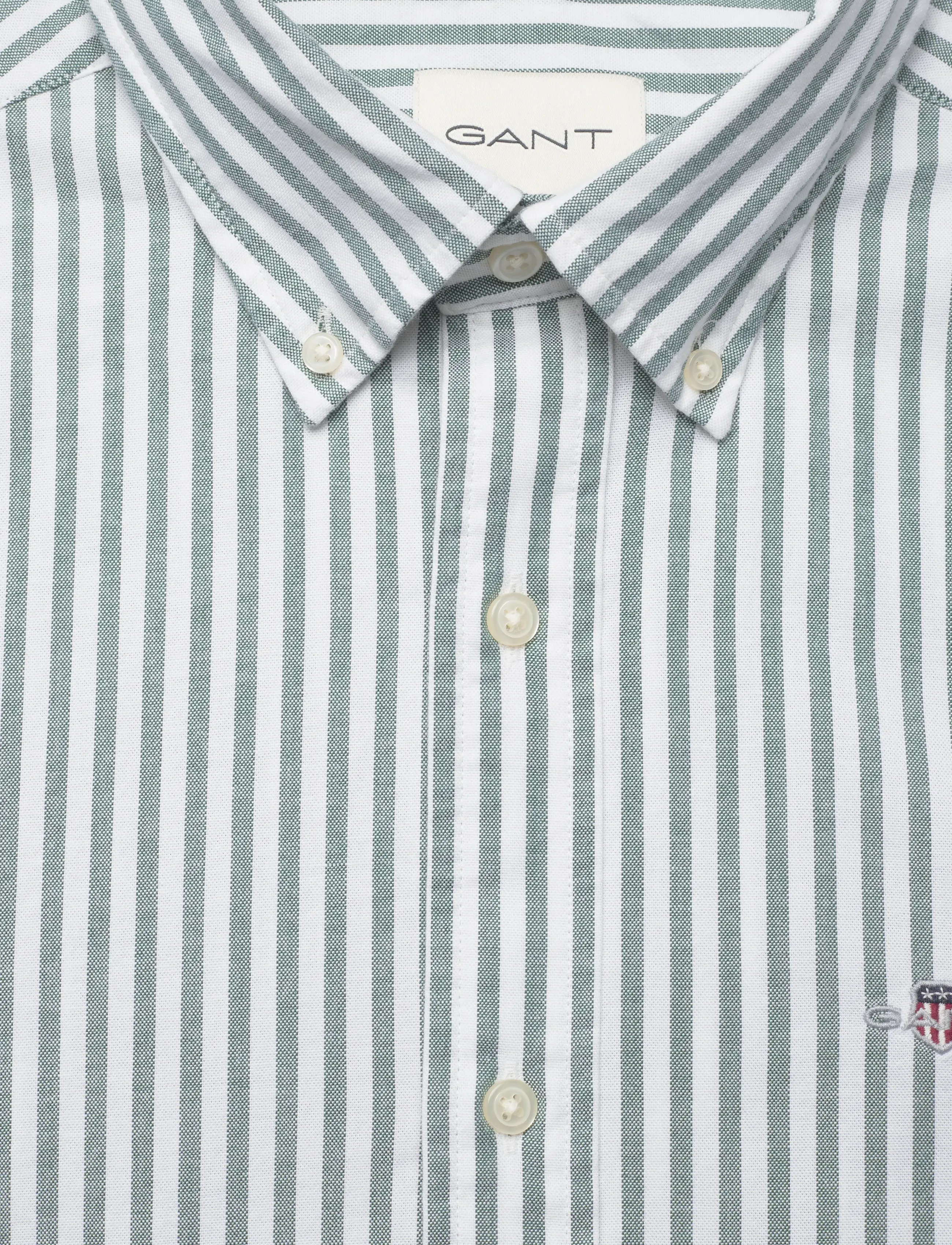 Gant - SLIM OXFORD STRETCH STRIPE SHIRT - forest green - 2