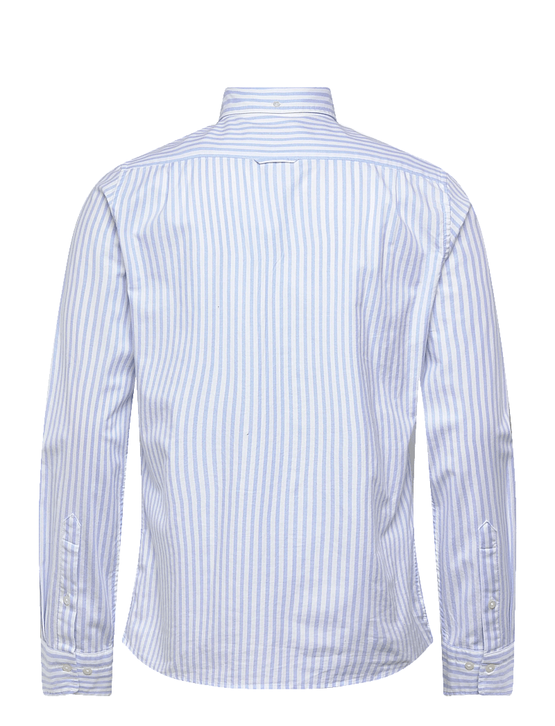 GANT - SLIM OXFORD STRETCH STRIPE SHIRT - basic skjortor - light blue - 1