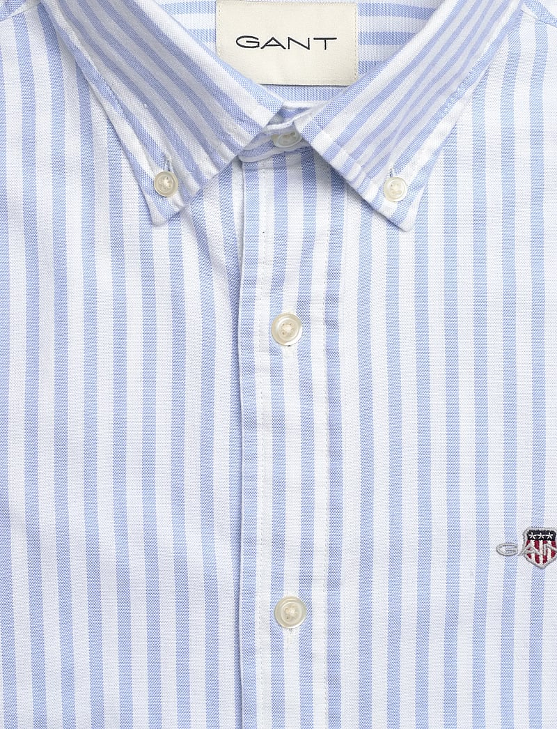 GANT - SLIM OXFORD STRETCH STRIPE SHIRT - basic skjortor - light blue - 2