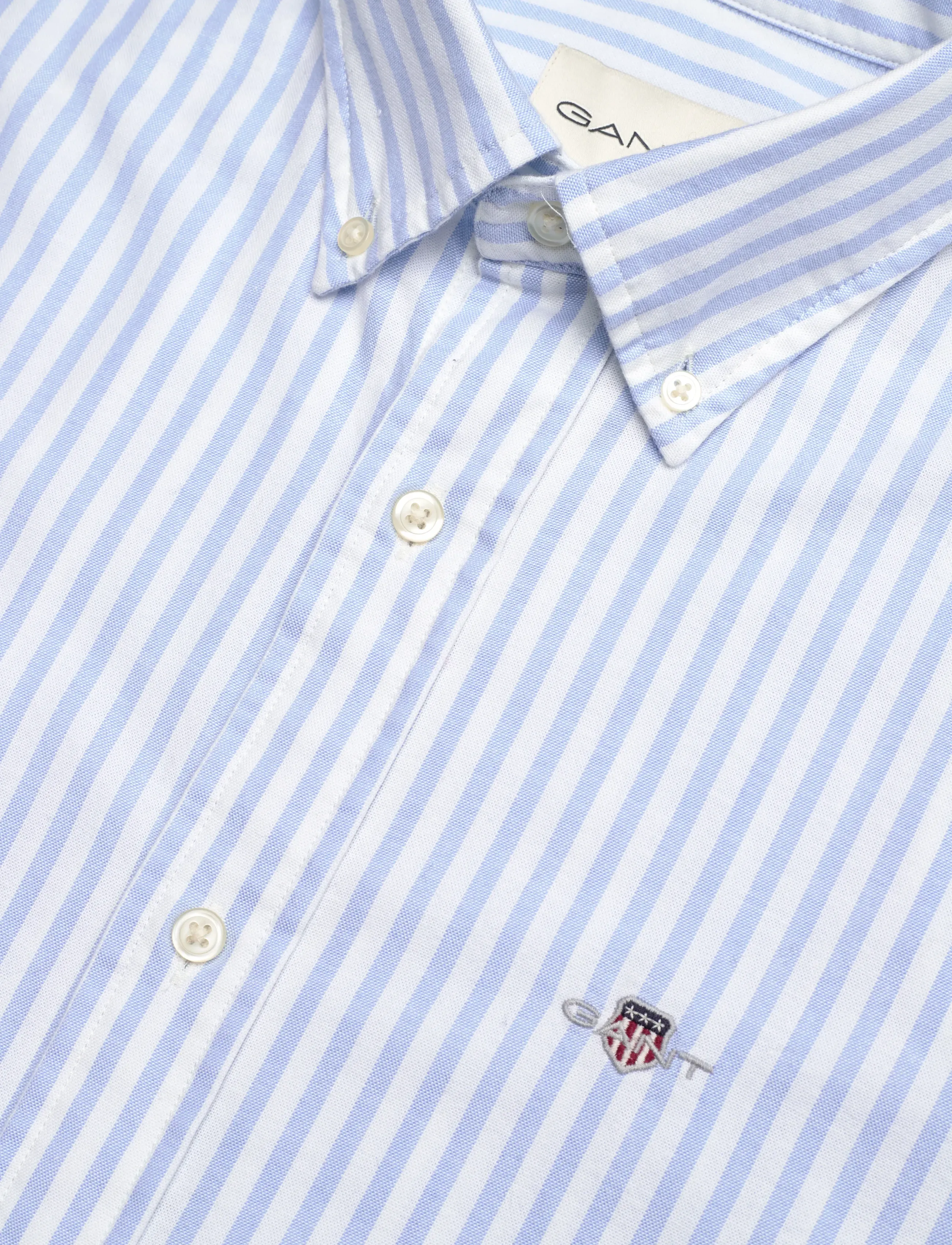 Gant - SLIM OXFORD STRETCH STRIPE SHIRT - light blue - 3