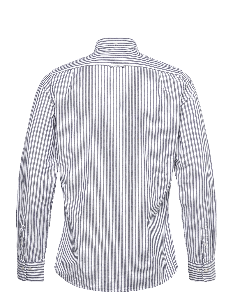 GANT - SLIM OXFORD STRETCH STRIPE SHIRT - stribede skjorter - persian blue - 1